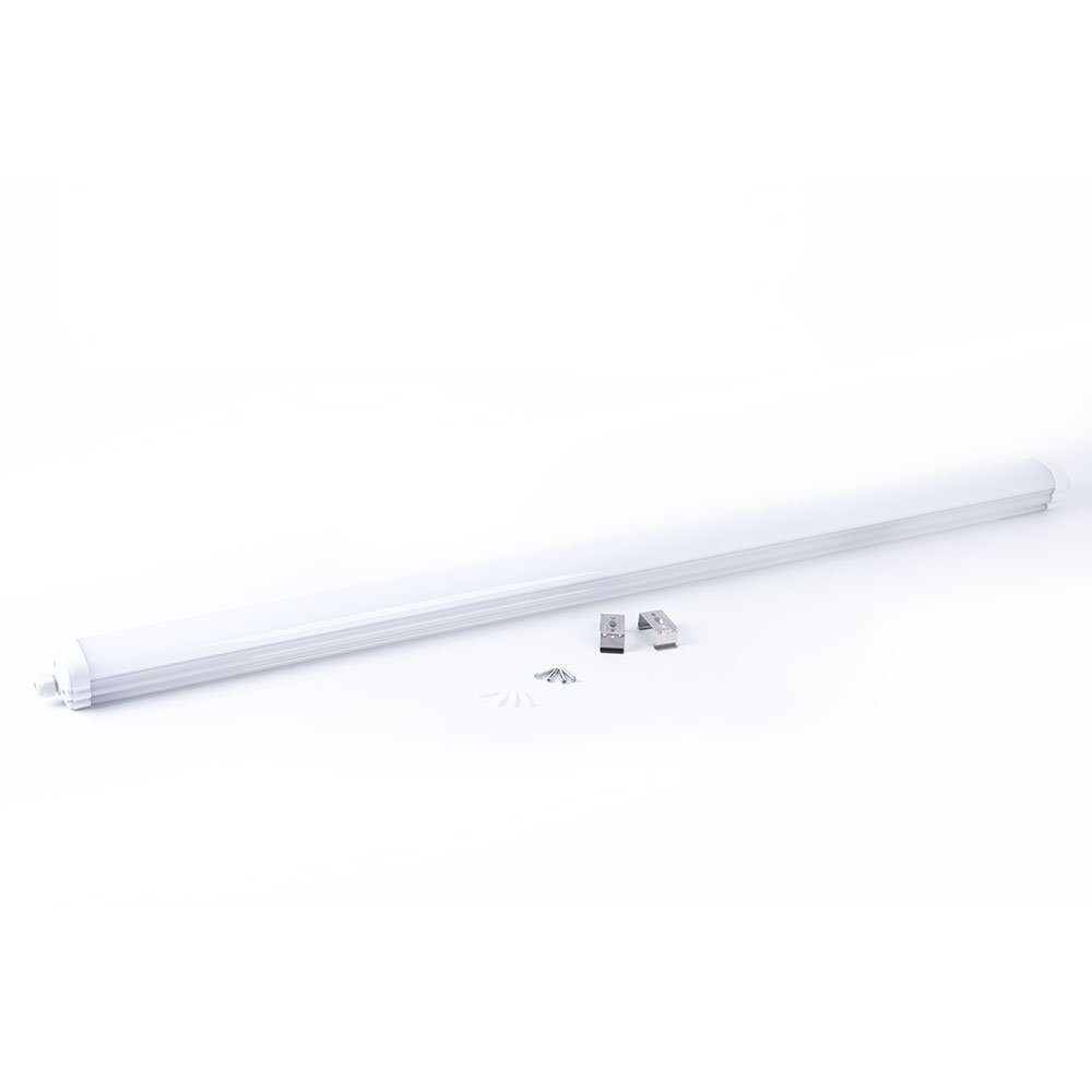 V-TAC LED Deckenleuchte, LED-Leuchtmittel fest verbaut, Neutralweiß, Wannenleuchte LED Feuchtraumlampe Garagenleuchte Hallenlampe 150 cm 2x