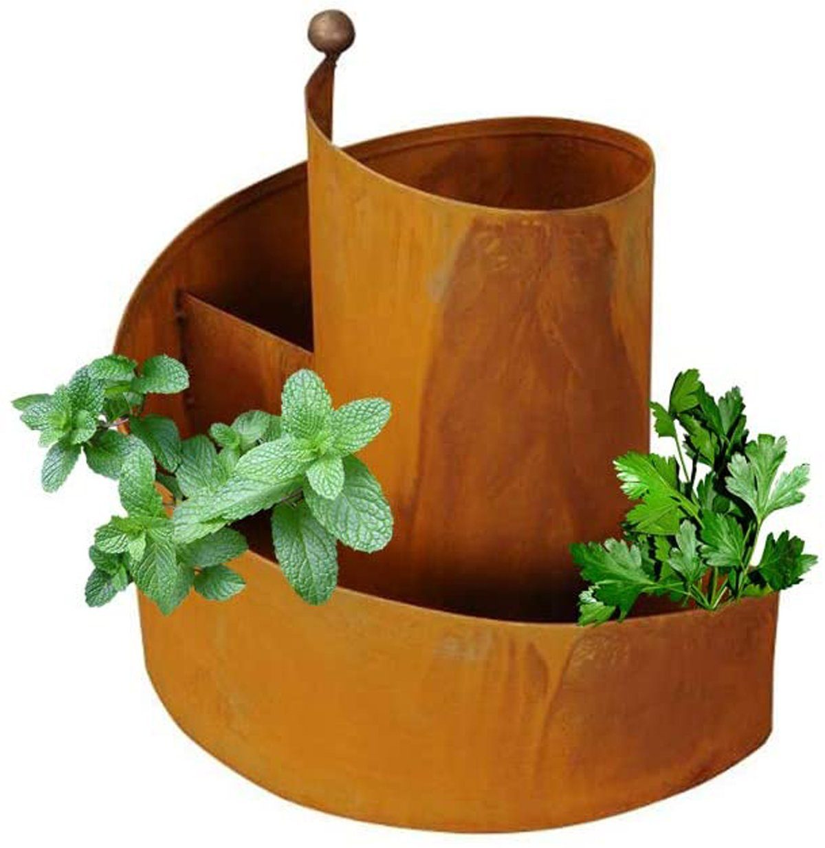LB H&F Lilienburg Kräuterspirale Kräuterspirale Garten Gartendeko Rost