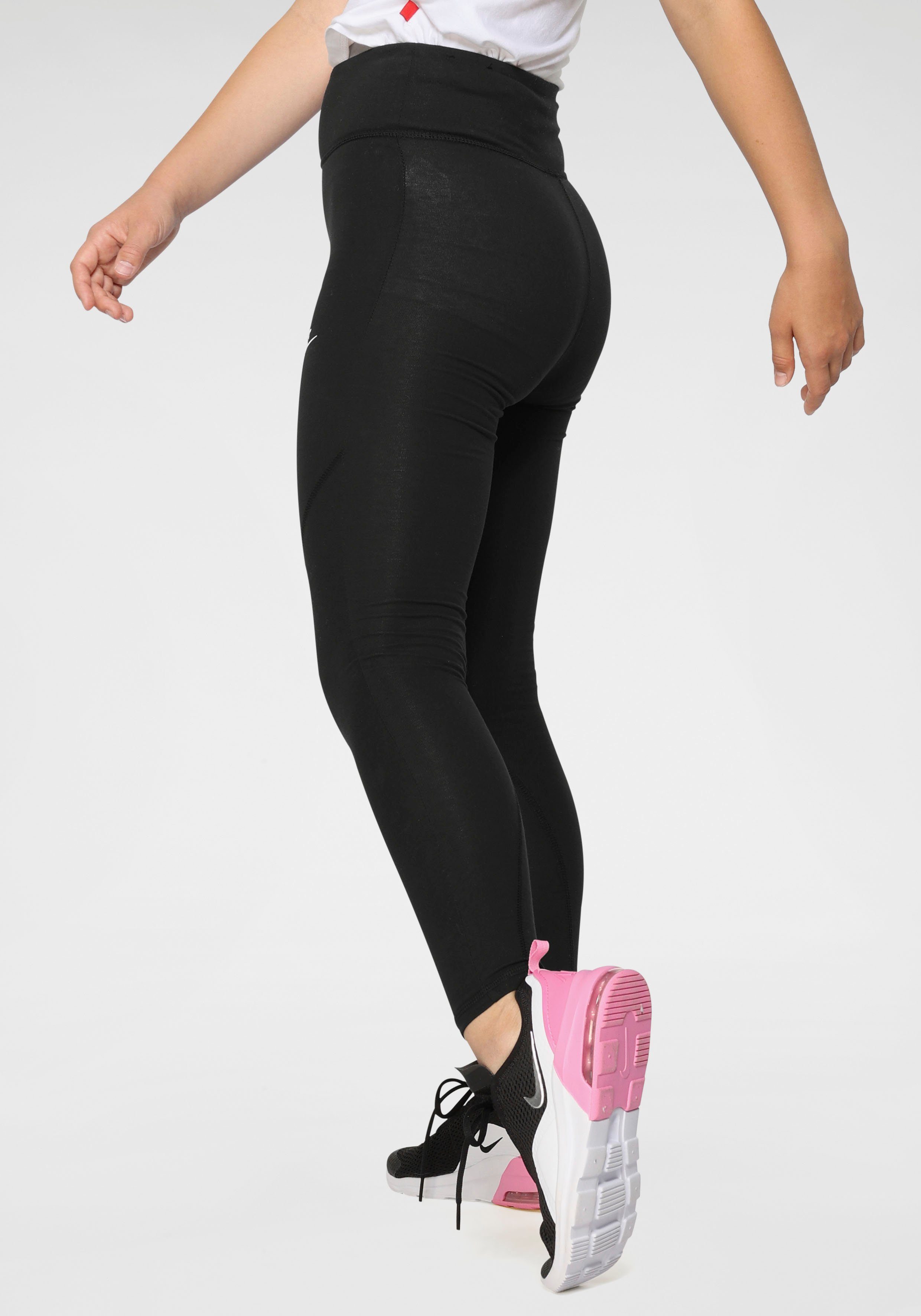 Nike KIDS' LEGGINGS Leggings schwarz BIG FAVORITES Kinder HIGH-WAISTED - (GIRLS) für Sportswear