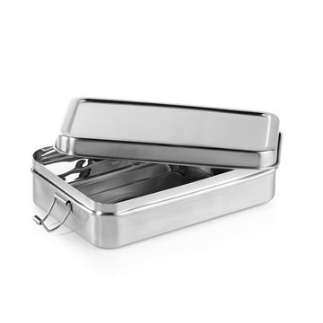 GOURMETmaxx Vorratsdose Lunchbox Klick-it 2-tlg. 18x11x5cm Edelstahl, (2-tlg), Metalldose