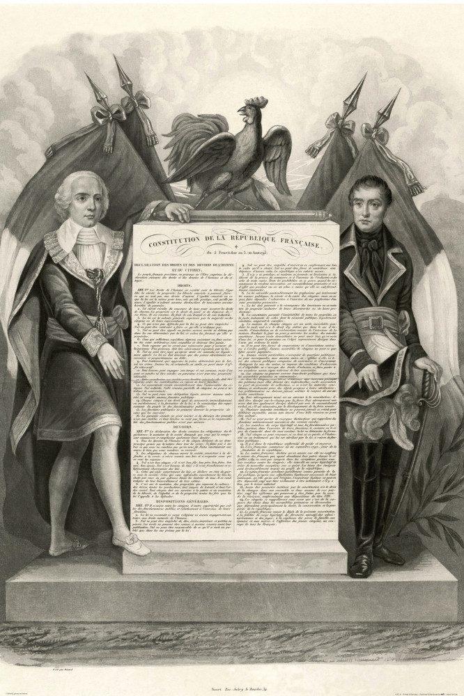 1art1 Poster Frankreich Kunstdruck Bild - Verfassung Der Französischen