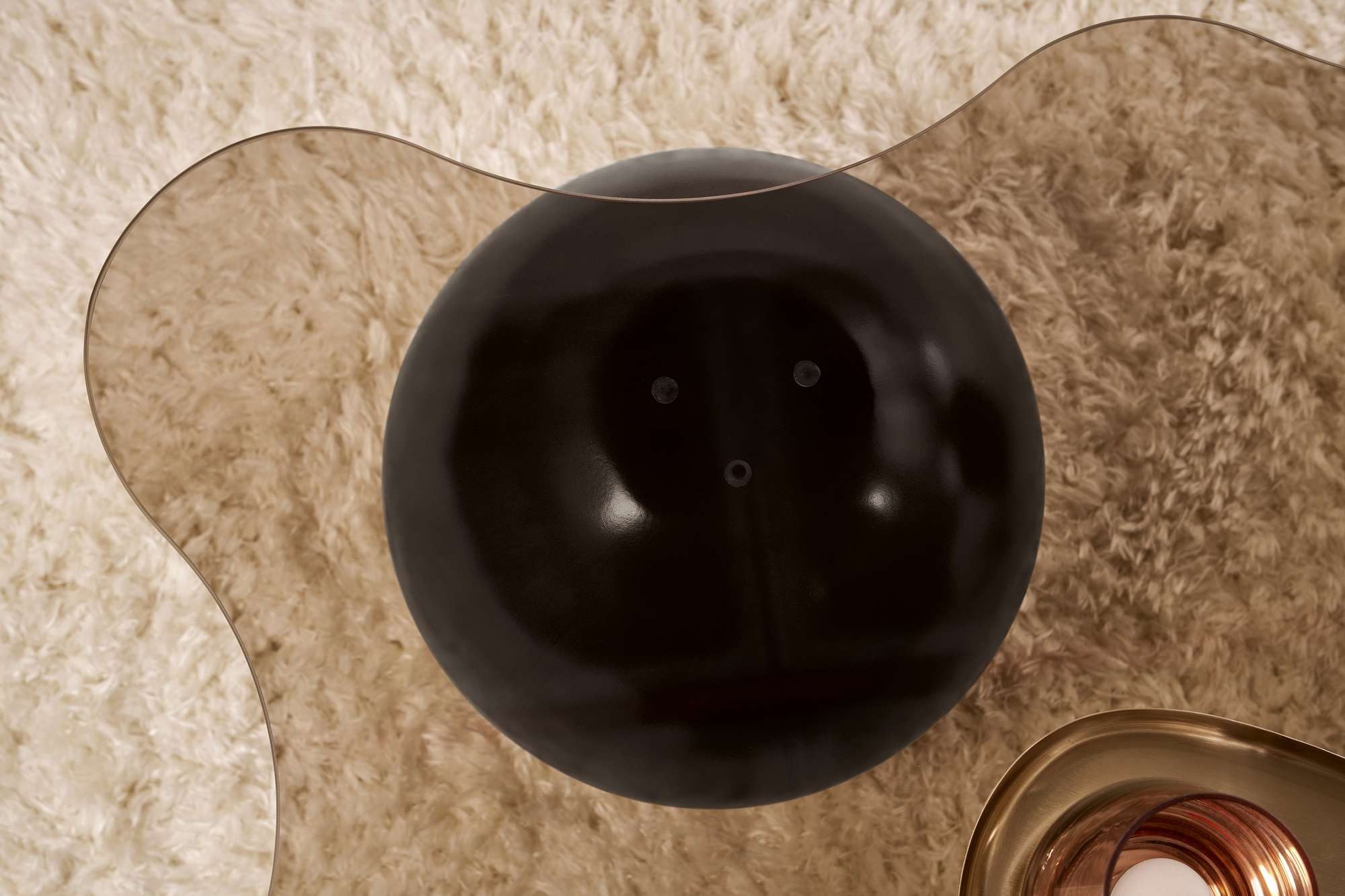 Skye Decor Couchtisch, organische Form Glasplatte modernes Design