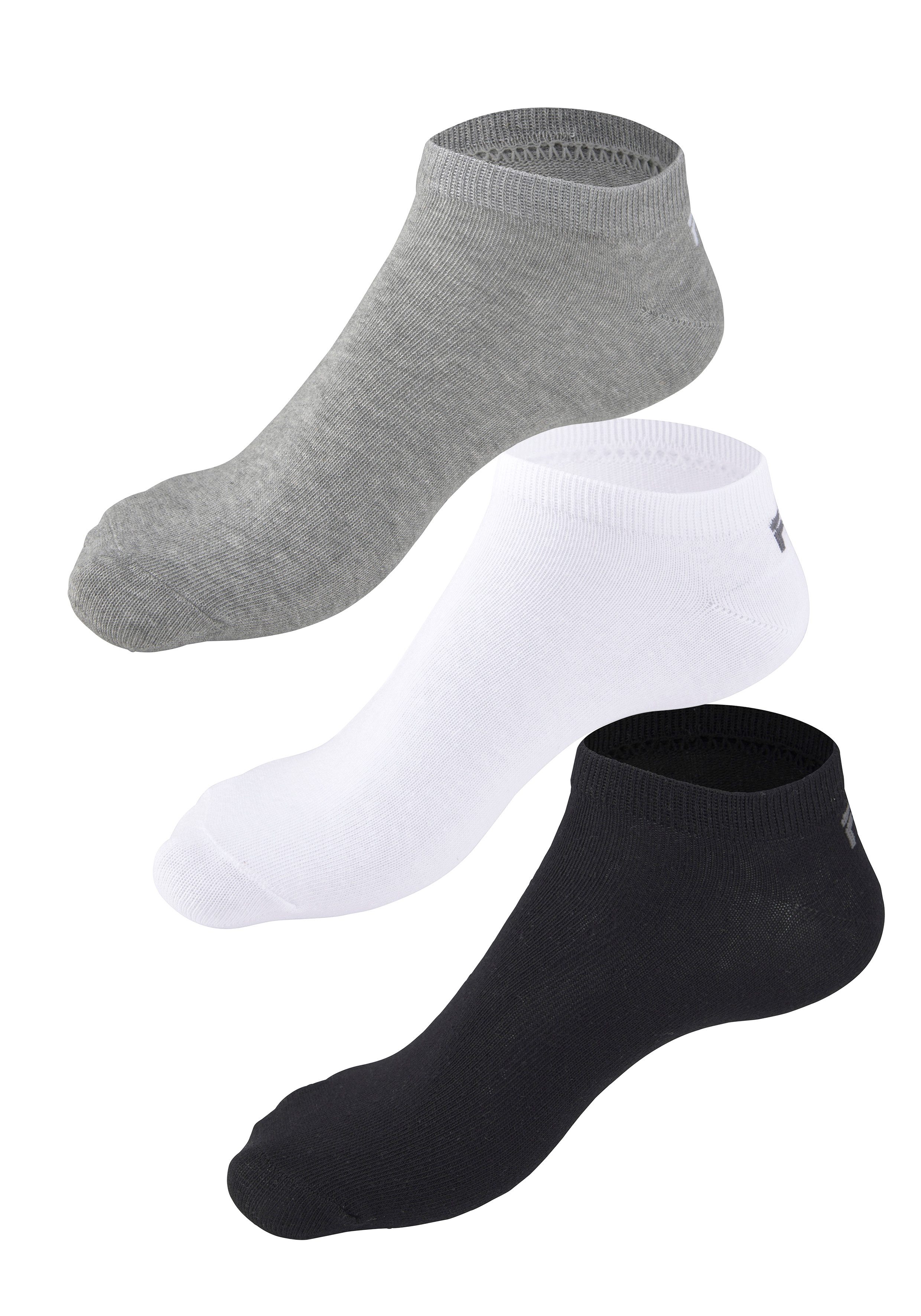 Fila Socken UNISEX INVISIBLE PLAIN SOCKS (3-Paar) mit eingestricktem Logo an der Ferse