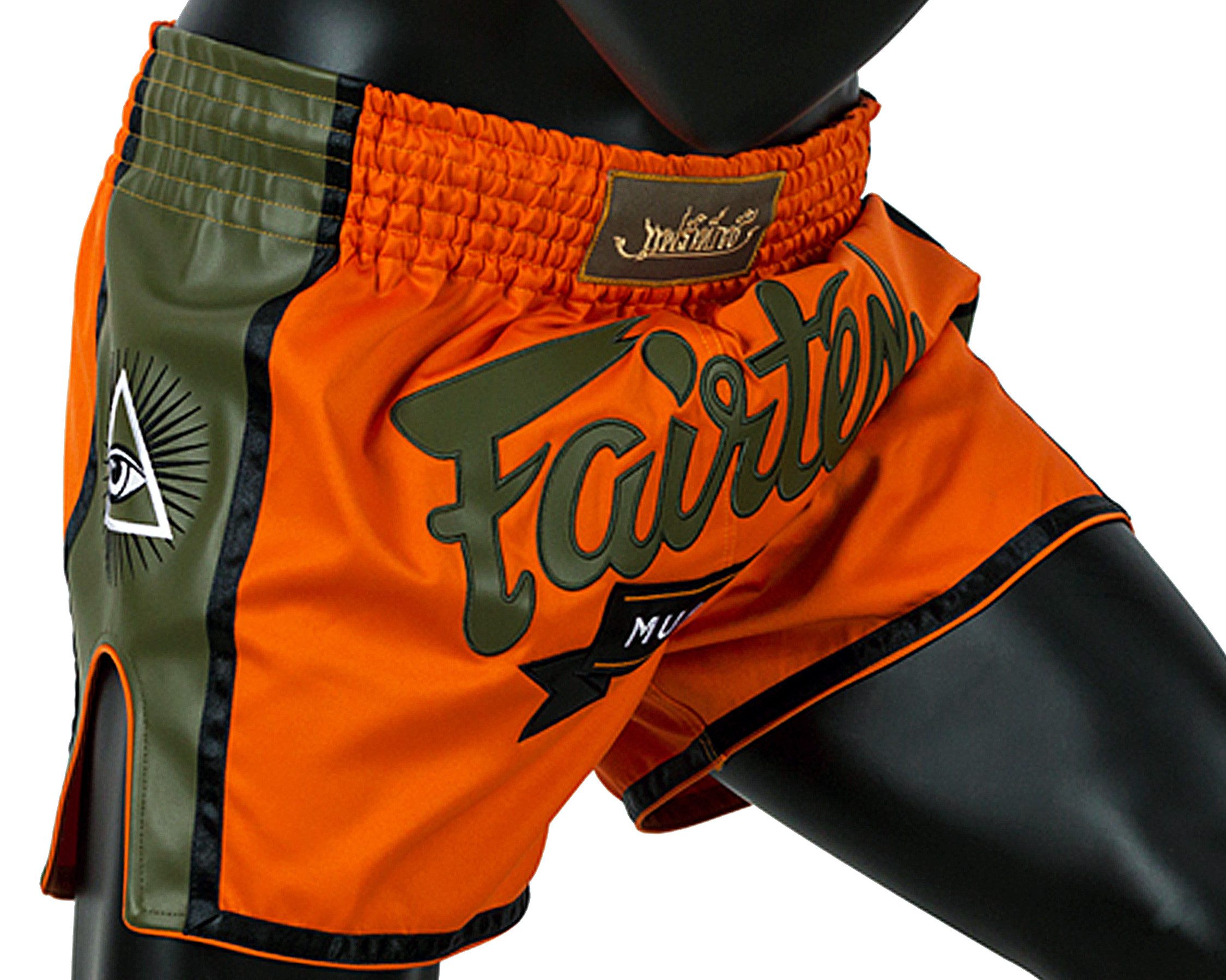 Fairtex Shorts Fairtex Muay Thai Short BS1705 Orange Satin Fairtex BS1705 – Authentische Thaibox Shorts aus Thailand
