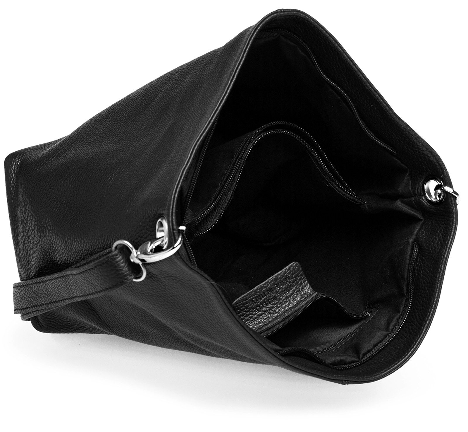 Caspar Schultertasche Klassische Damen Leder Handtasche - PREMIUM LINE - Modell No.803, elegant, robust & unempfindlich - 100% Echtleder - Handmade in Italy – Bild 3 von 5