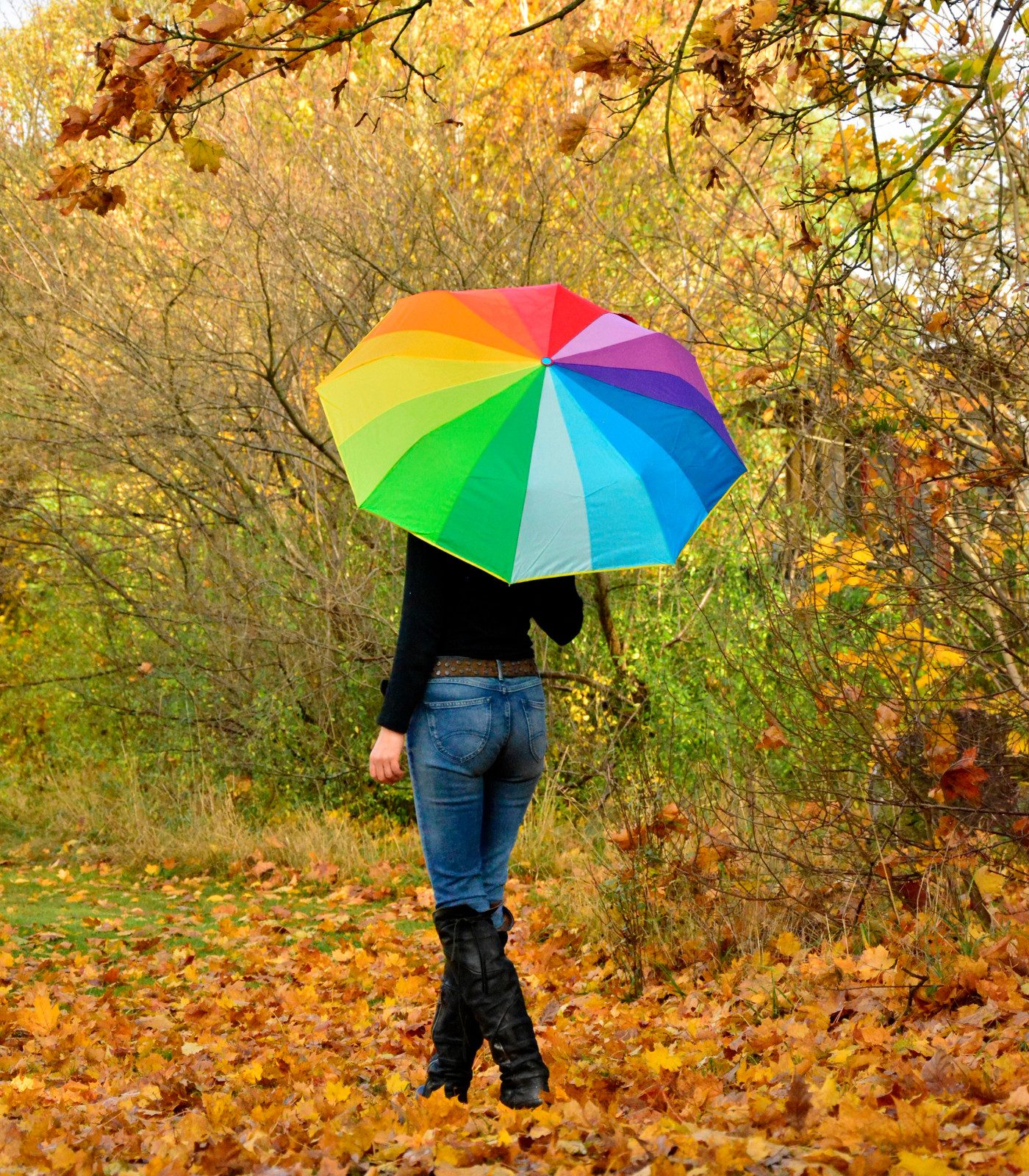 iX-brella Taschenregenschirm Mini Ultra Light - sehr leicht, mit großem Dach, manueller Öffnungsmechanismus, kräftige Farben
