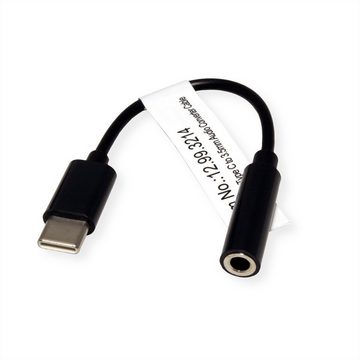 VALUE Adapter USB Typ C - 3,5mm Audio, ST/BU Computer-Adapter USB Typ C (USB-C) Männlich (Stecker) zu Klinke 3,5 mm, 3-polig Stereo (Mini-Klinke) Weiblich (Buchse), 13.0 cm