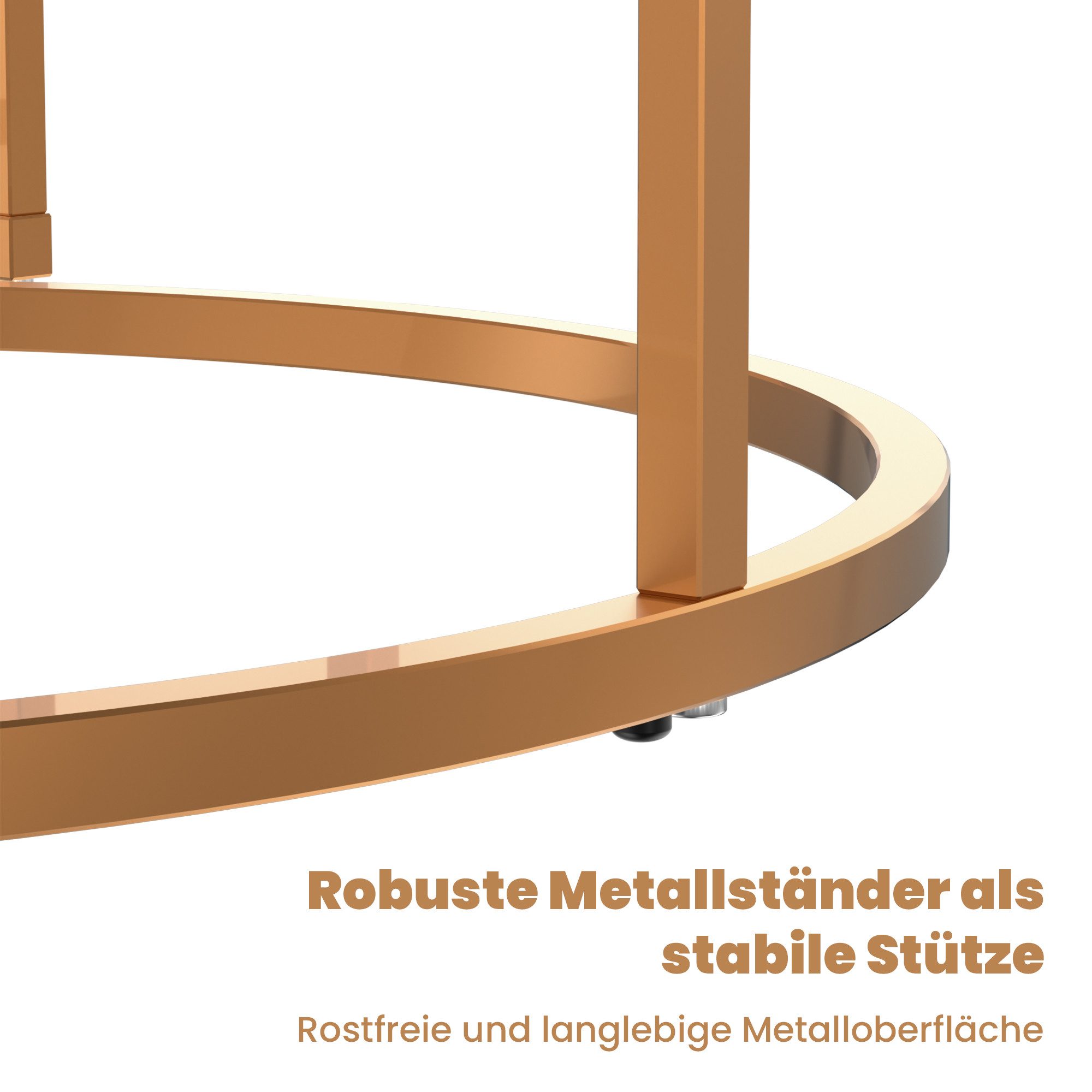 OKWISH Couchtisch Sofatisch (Wohnzimmertisch, Sofatisch, 2-St., Großer Tisch:80 x 80 cm, Kleiner Tisch: 60 x 60 cm), geschachtelter Beistelltisch