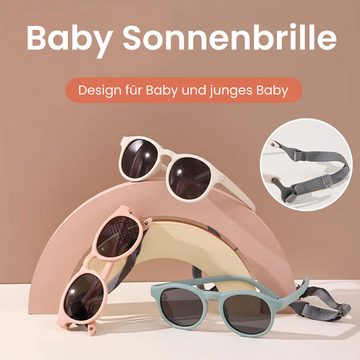 Daisred Sonnenbrille Polarisierte mit Riemen Verstellbar Weicher Silikonrahmen Kinder UV400