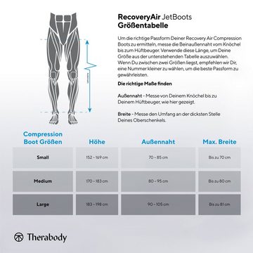 Therabody Massagegerät RecoveryAir JetBoots Kompressions-Stiefel Small