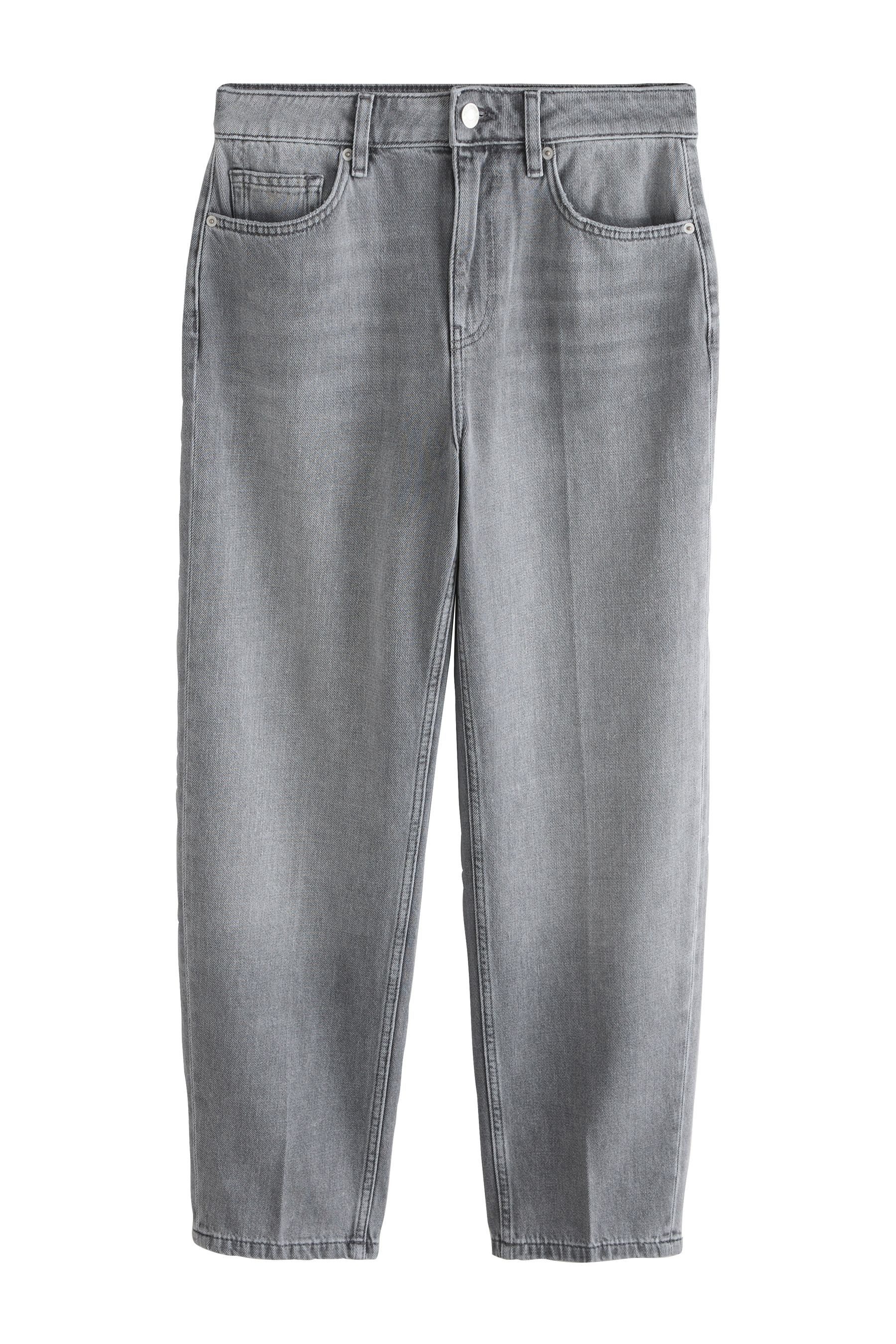 Next Tapered-fit-Jeans Hochbund-Jeans mit Bundfalten und Barrel-Bein (1-tlg)