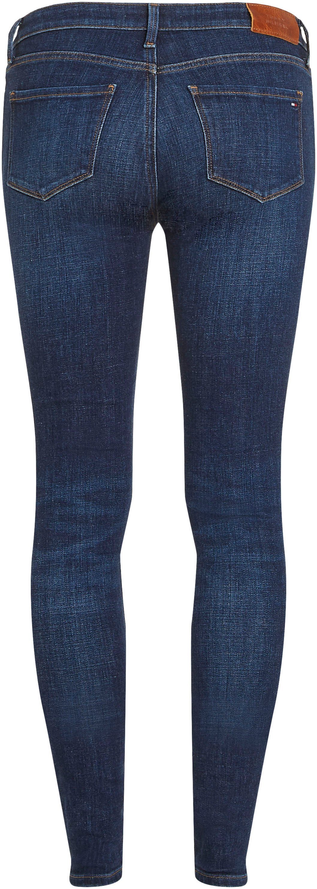 Tommy Hilfiger Skinny-fit-Jeans TH FLEX mit dark SKINNY Logo-Badge COMO Hilfiger RW GYA Tommy blue2