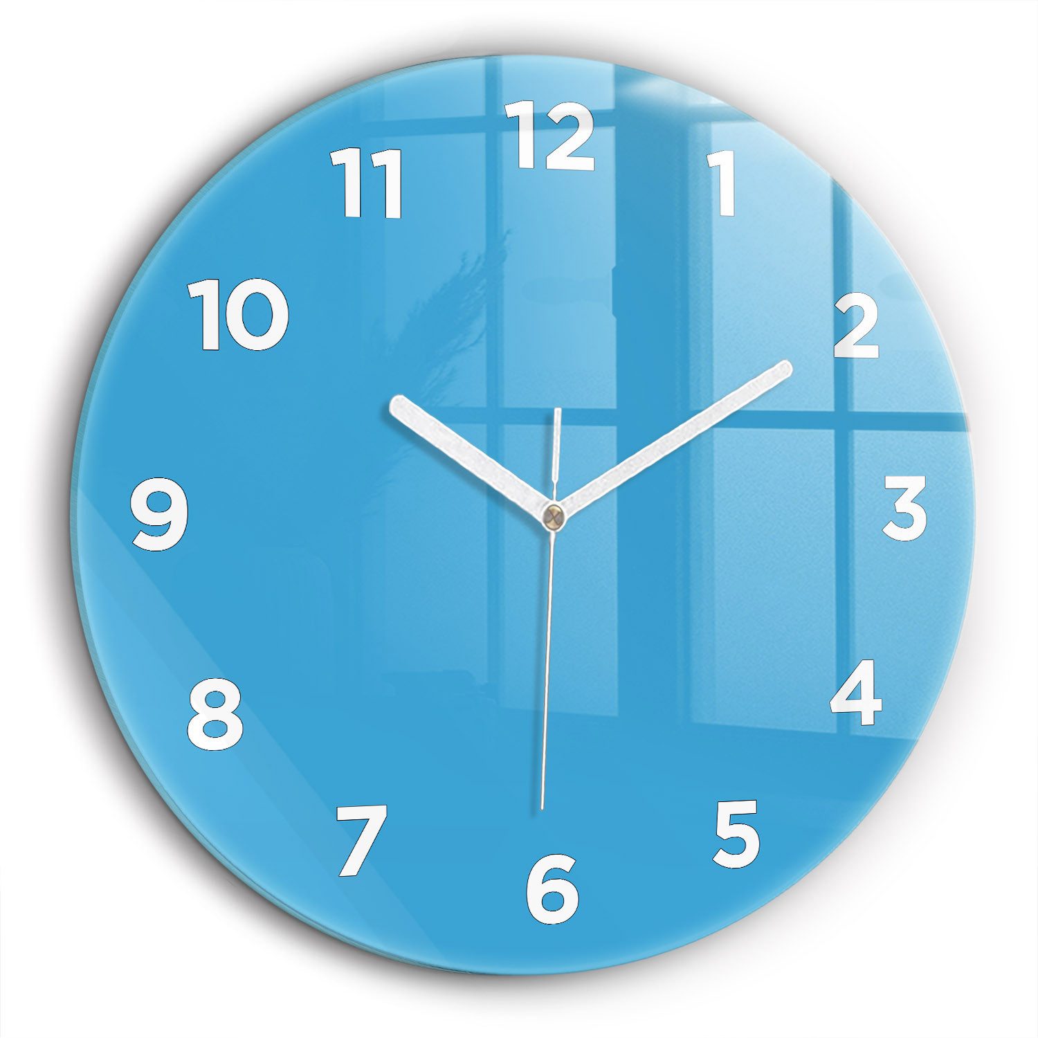 Tulup Wanduhr Modernistische Runde Glasuhr 60cm Uhr aus Gehärtetem Glas