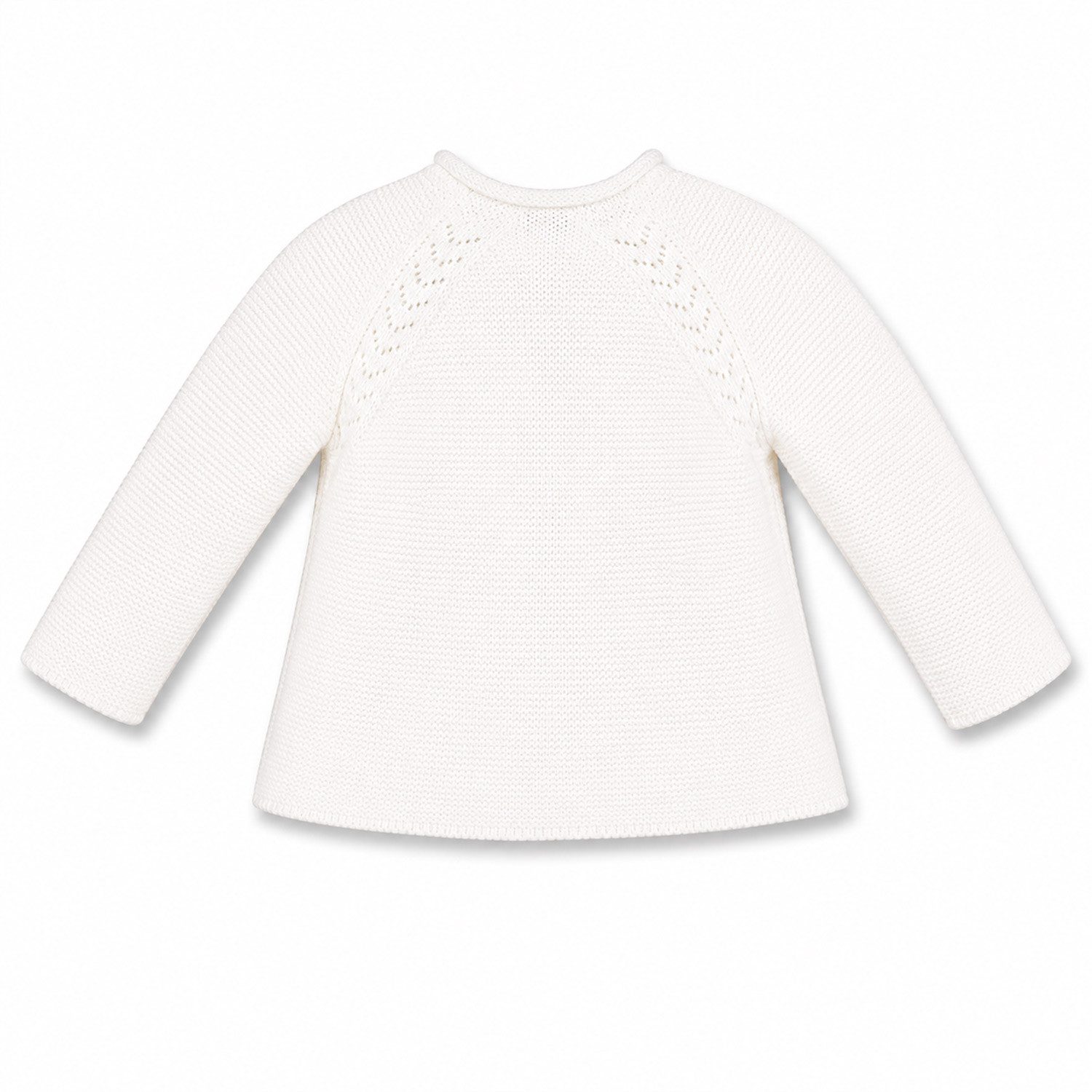 BONDI Strickjacke Baby Mädchen Strickjacke A-Form 86593, Offwhite