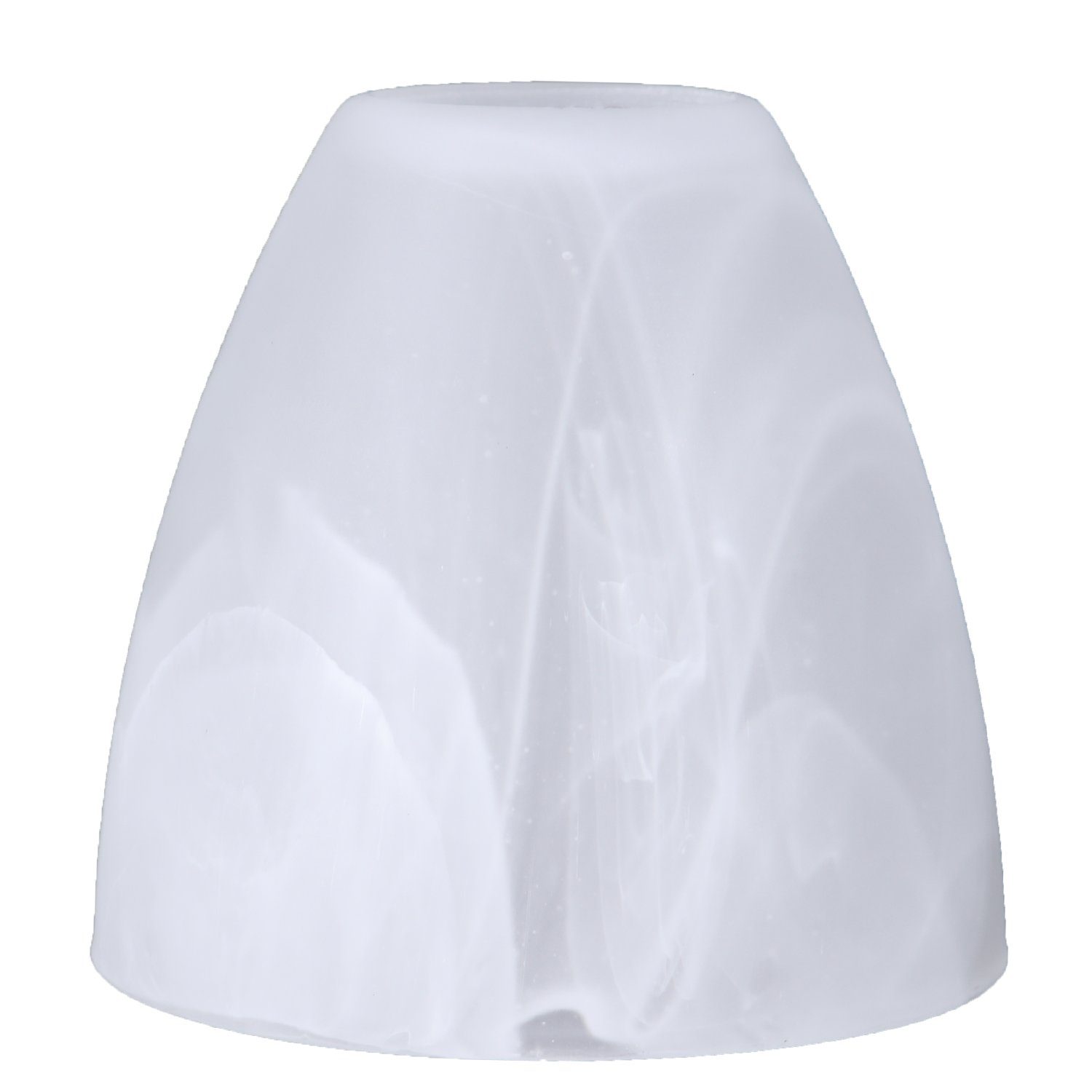 Home4Living Lampenschirm Alabasterglas weiß Ø 80mm Lampenglas Ersatzglas E14, Dekorativ