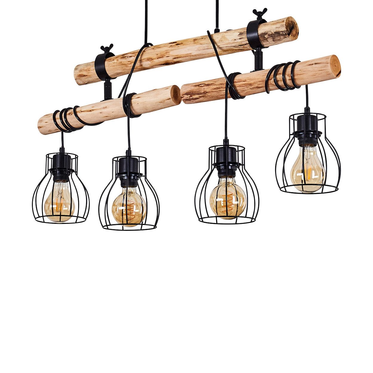 hofstein Hängeleuchte »Aprica« Vintage Hängelampe aus Metall in schwarz und günstig online kaufen