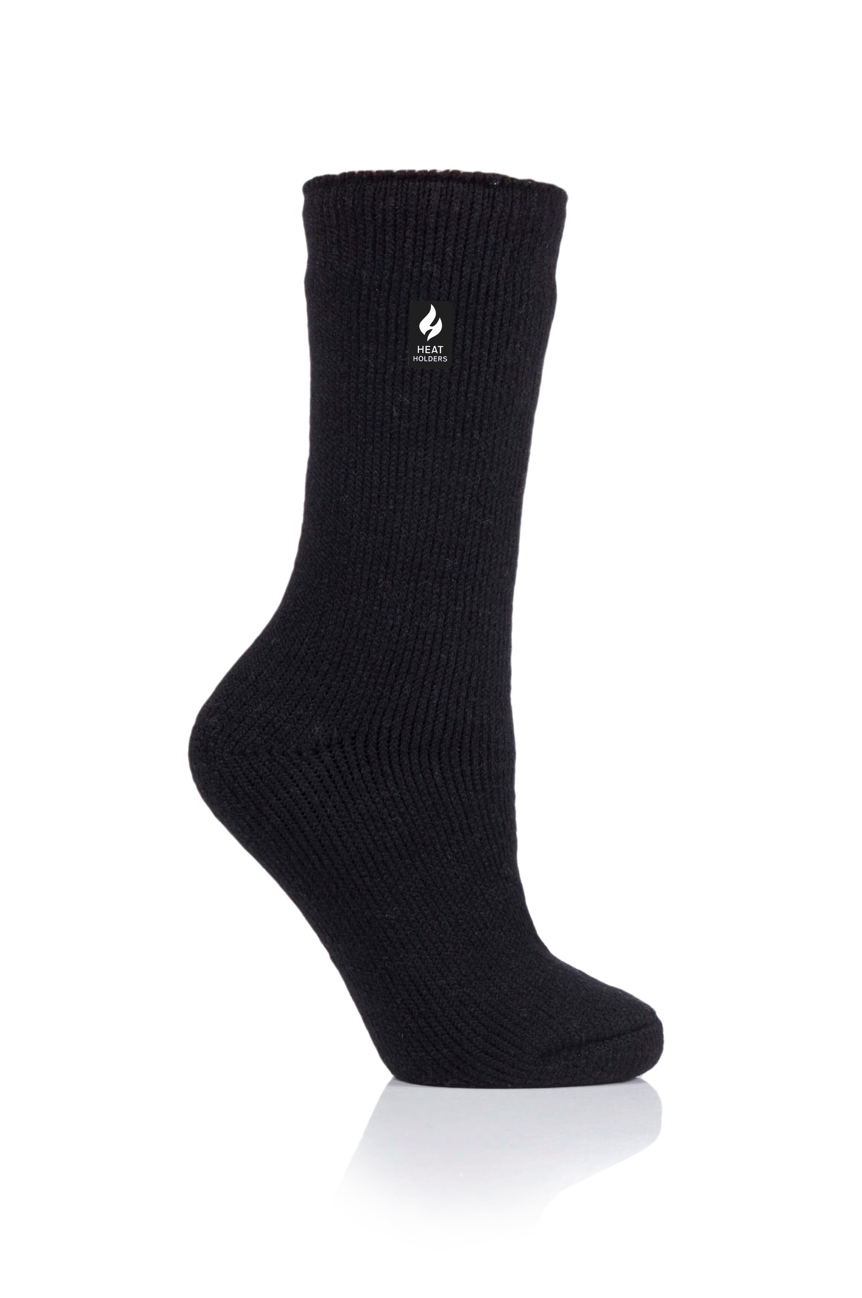 Heat Holders Thermosocken Original Damen Größe 37-42 7x wärmer als Baumwolle Schwarz