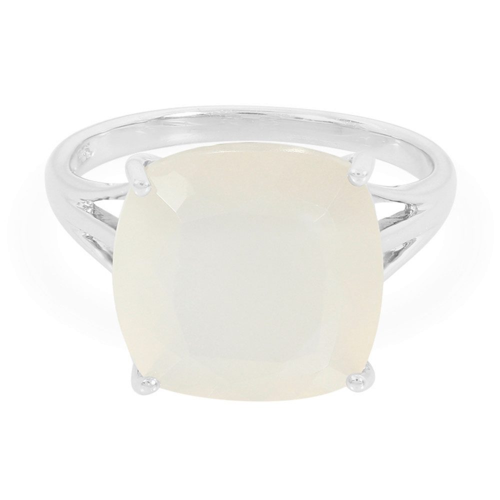 Cavill Silberring Cavill Silberring 5,62 ct Weißer Mondstein, weiße Topase, 925 (1-tlg)
