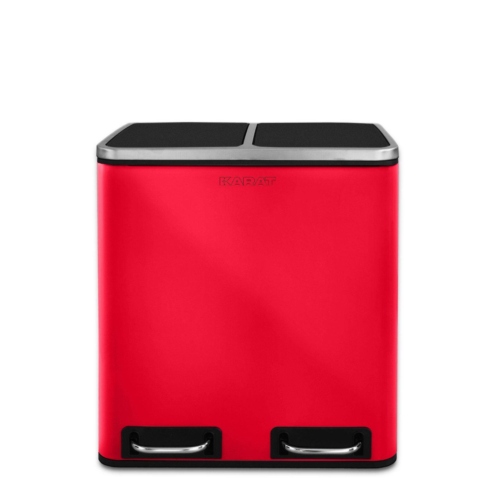 casa pura Mülltrennsystem Felix, Abfallbehälter aus Edelstahl, Verschiedene Farben & Größen, 30 Liter Fassungsvermögen