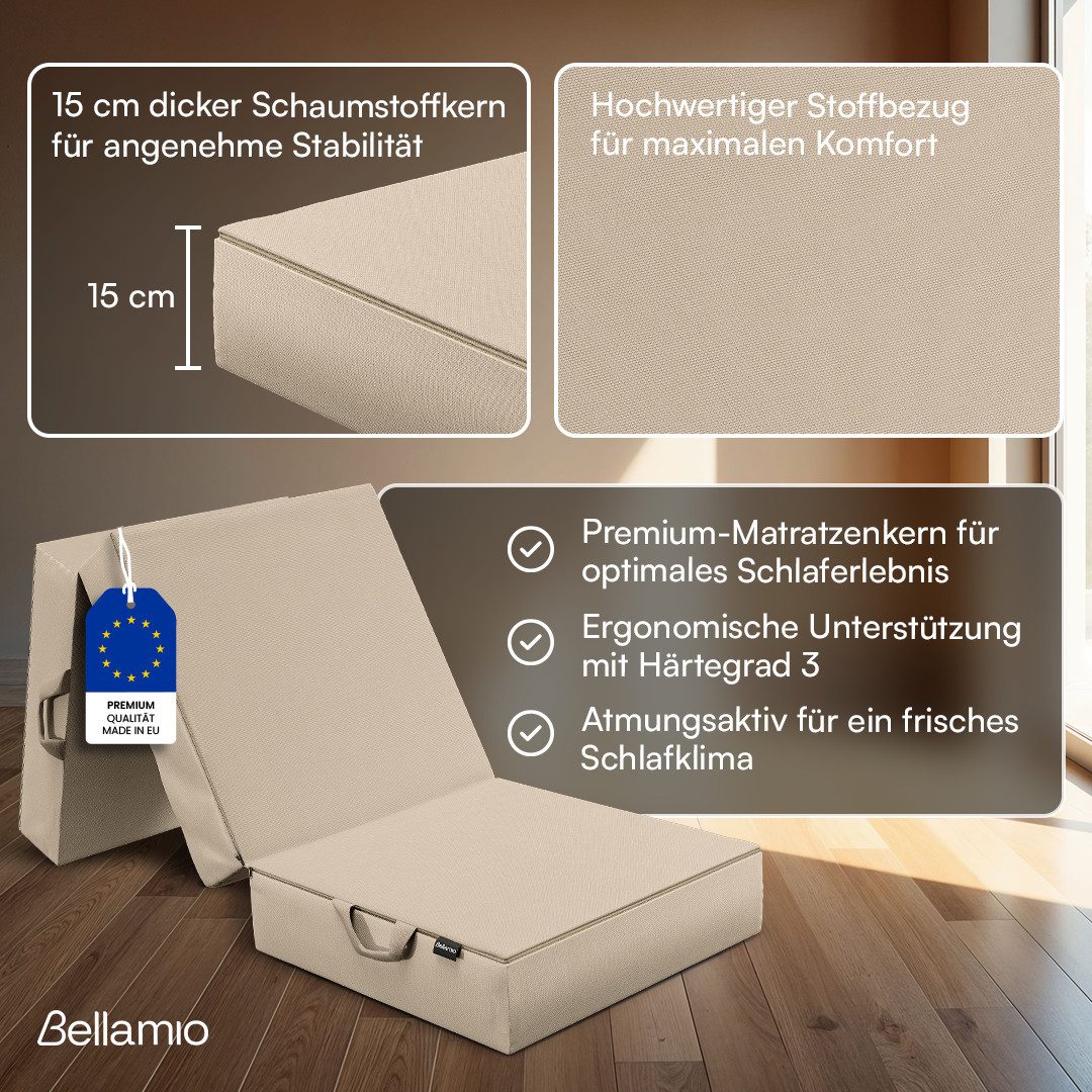 Klappmatratze Lomme, Bellamio, 15 cm hoch, günstig online kaufen