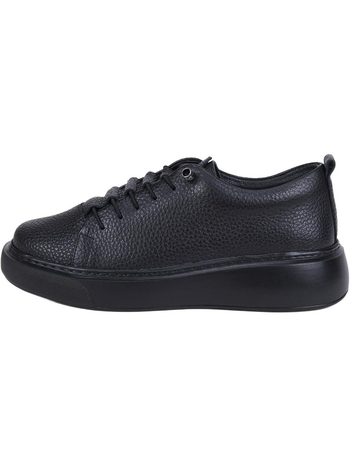 Desa DESA Damen-Schuhe aus schwarzem Leder mit elastischer Schnürung und ru Pumps