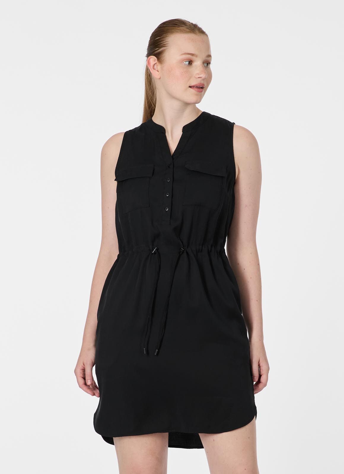 Ragwear Sommerkleid ROISSIN Viskosemischung mit Brusttaschen, Taillenband und Anti-Knitter-Finish
