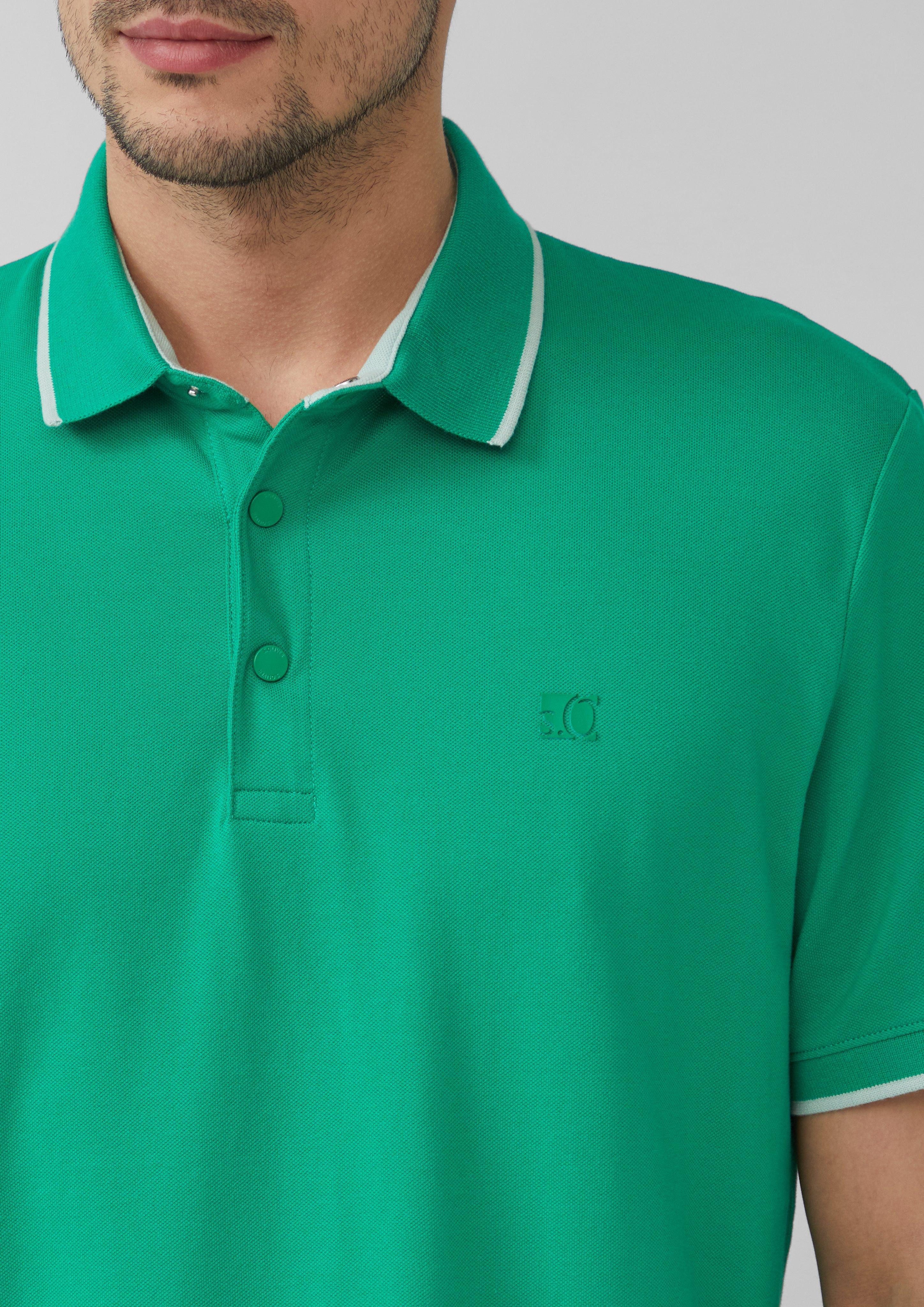 s.Oliver Kurzarmshirt Sportives Piqué-Poloshirt mit Kontrast-Details günstig online kaufen