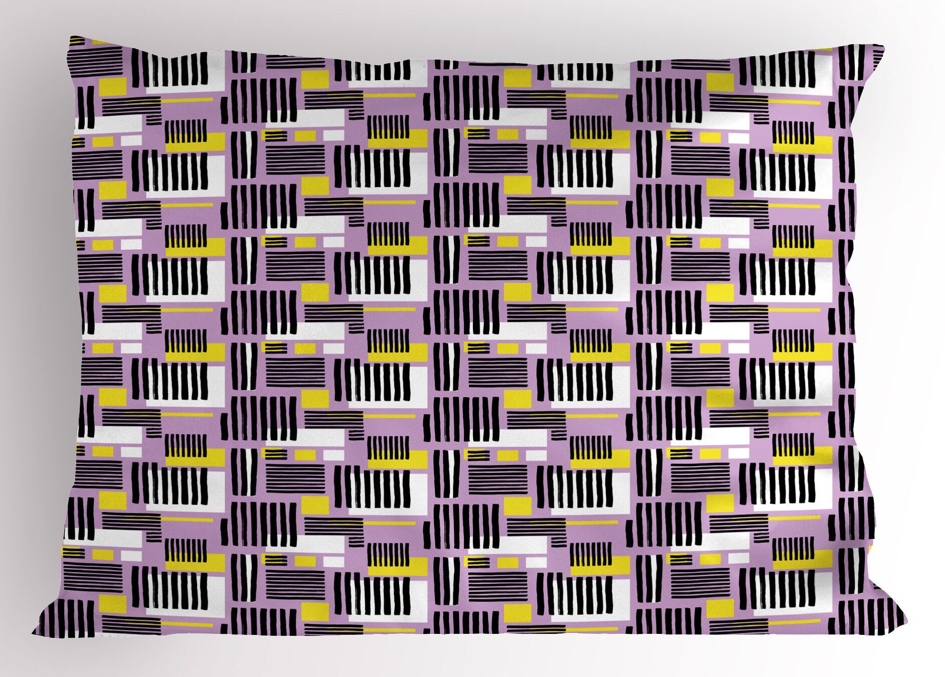 Kissenbezüge Dekorativer Standard King Size Gedruckter Kissenbezug, Abakuhaus (1 Stück), Geometrisch Moderne Streifen und Quadrate