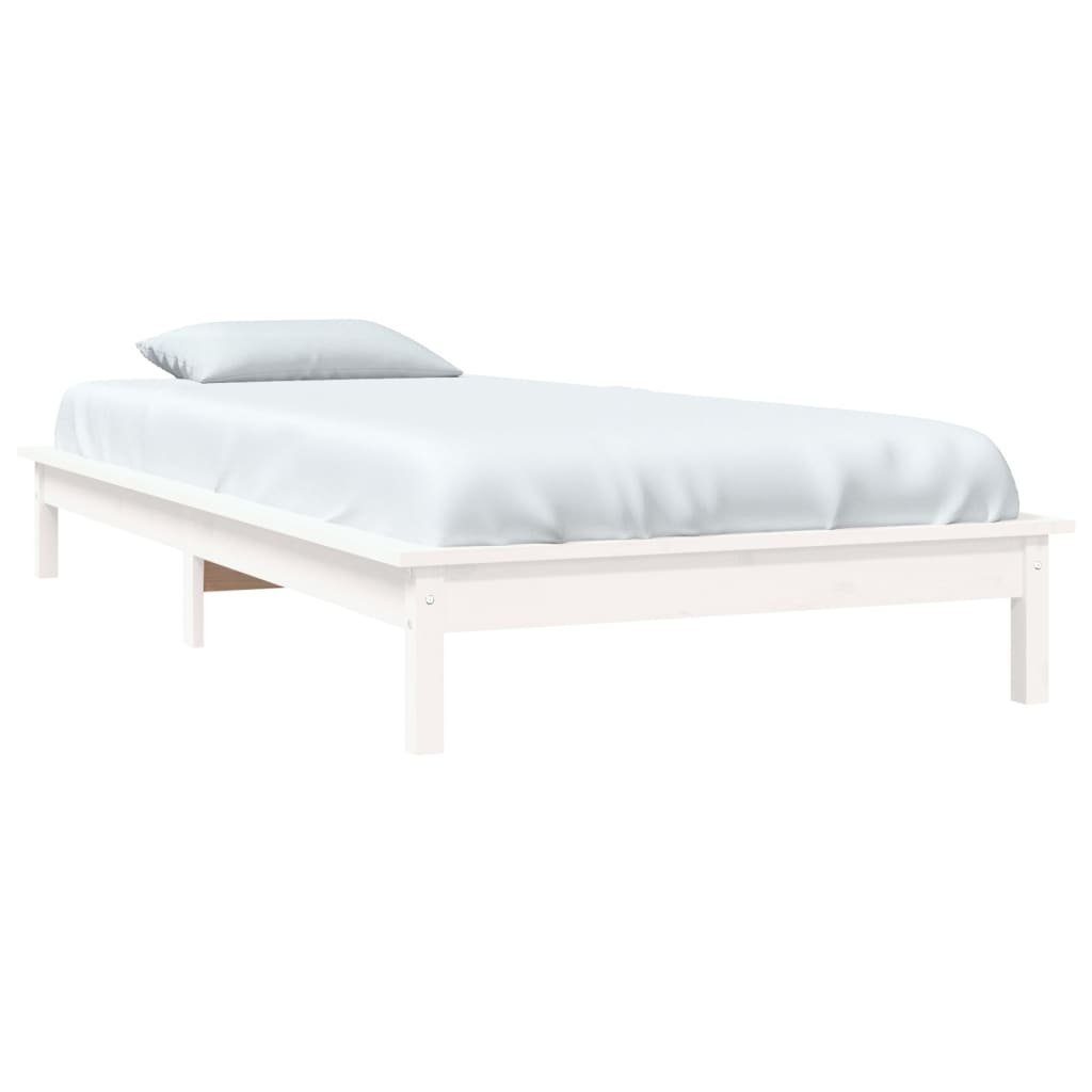 vidaXL Massivholzbett Weiß 90x190 cm Kiefer 3FT Single1280084 günstig online kaufen