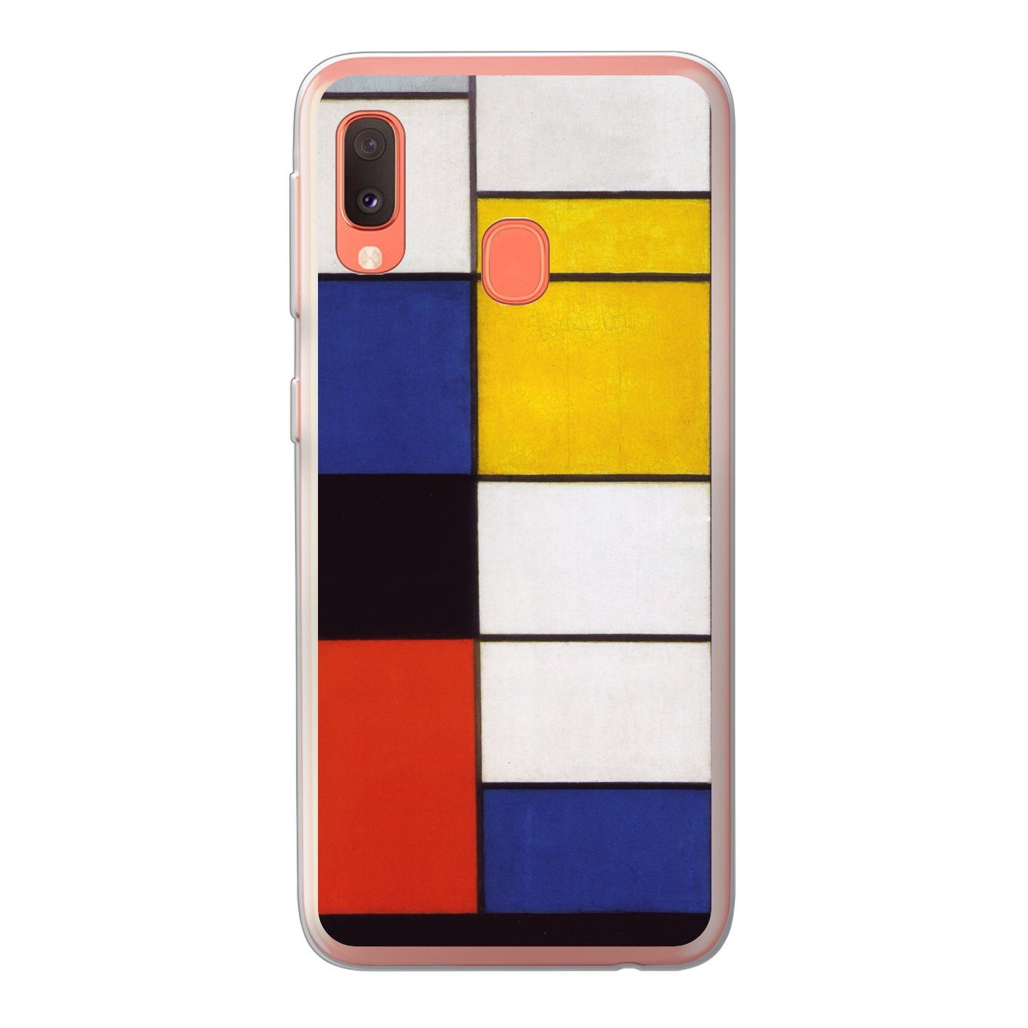 MuchoWow Handyhülle für Samsung Galaxy A20e Komposition A - Piet Mondrian, Smartphone-Bumper, Print, Handy Schutzhülle Dünn