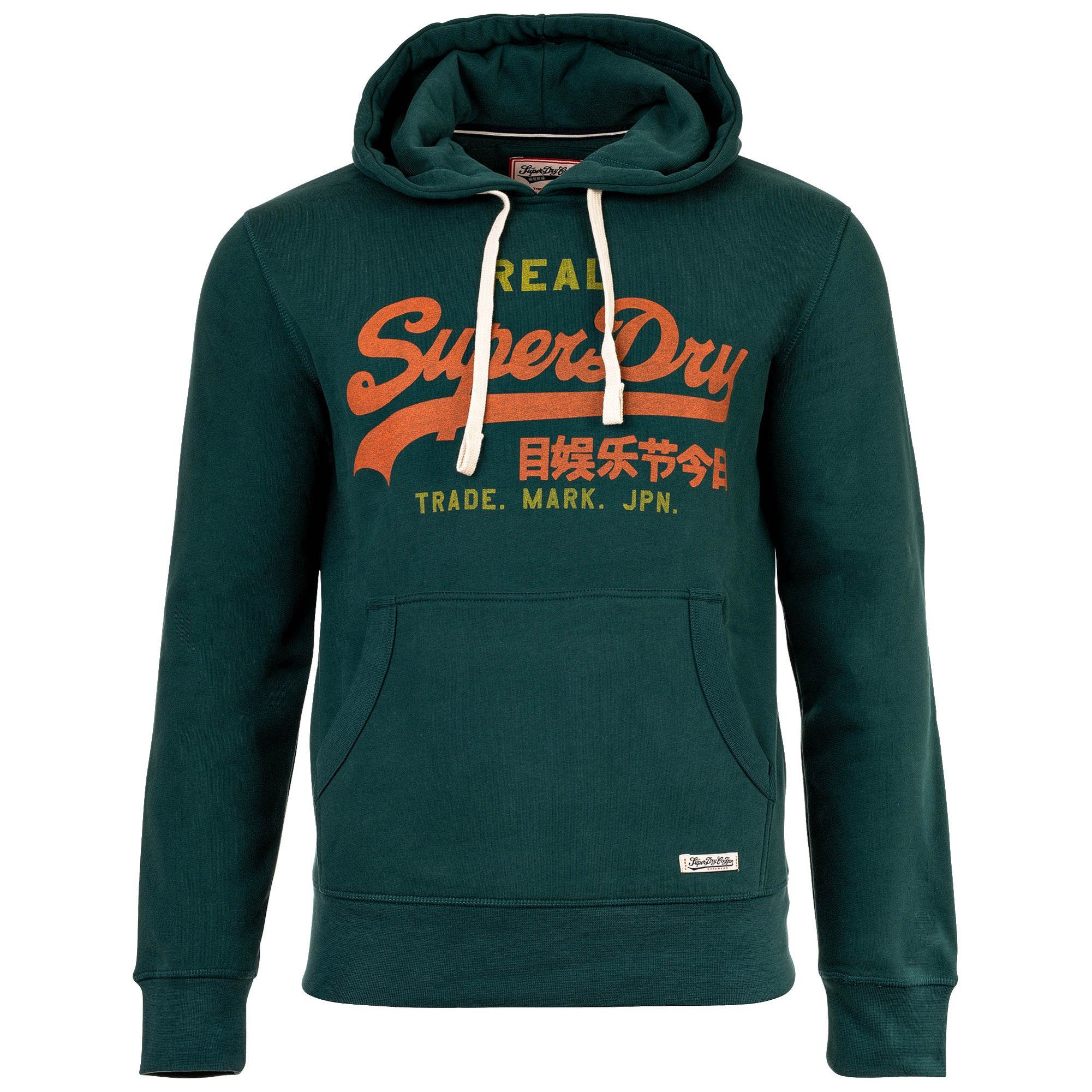Superdry Herren Vintage Logo Classic Hoodie Green - Größe: Xxl