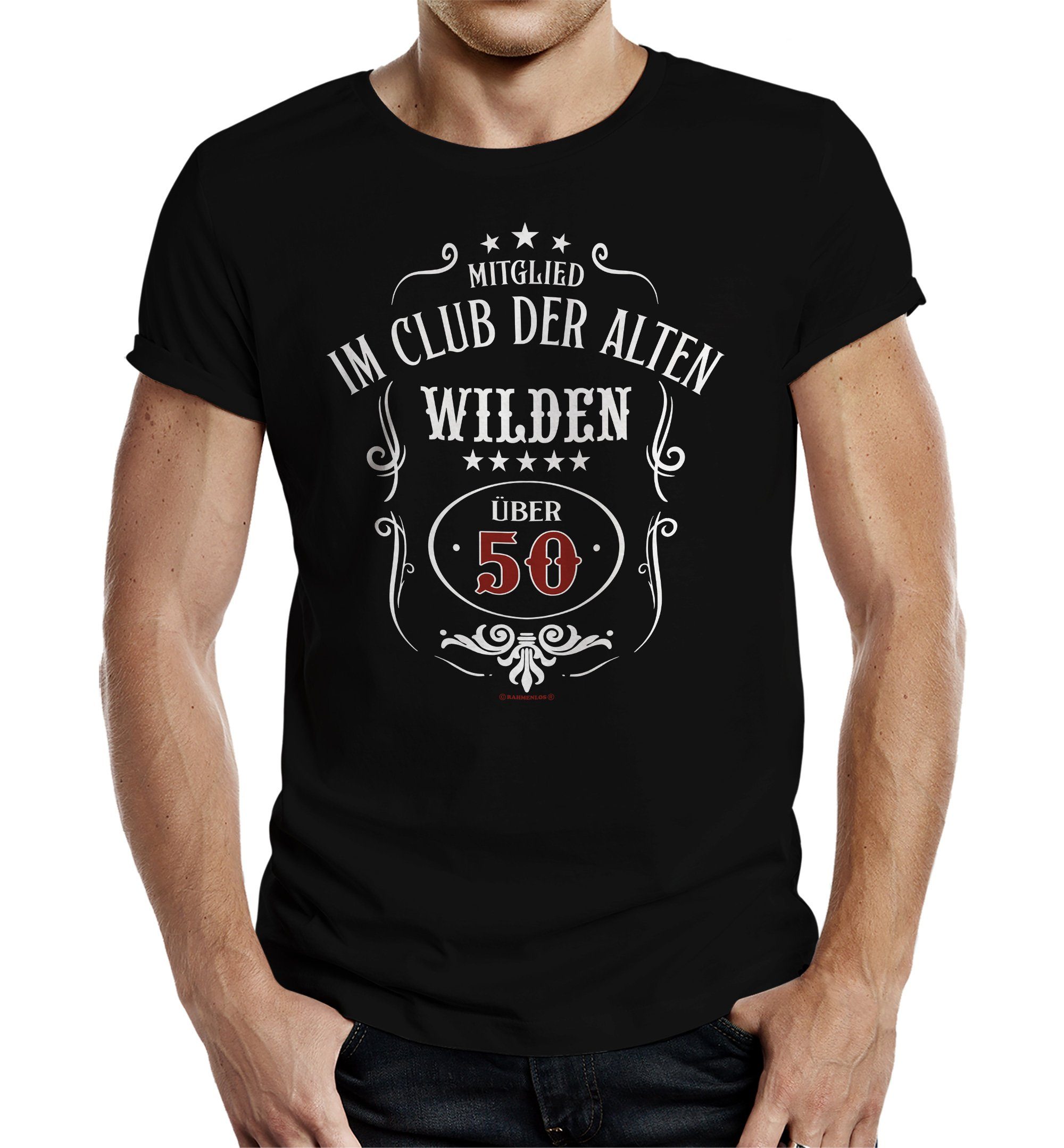 RAHMENLOS® T-Shirt als Geschenk zum 50. - Club der Alten Wilden über 50