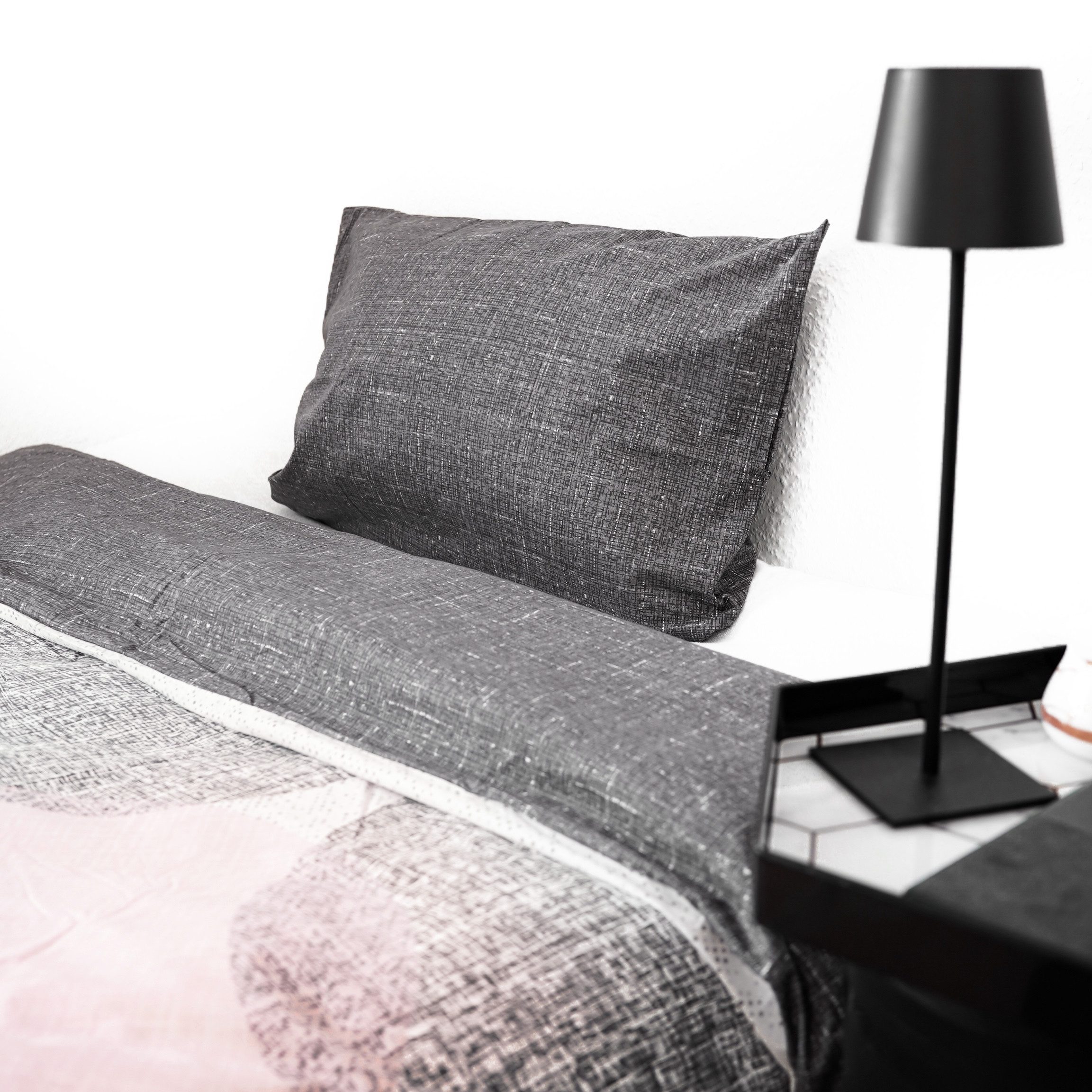 COFI 1453 Bettwäsche Wendebettwäsche mit Kreismustern mit Kissen- und Deckenbezug, 2 teilig