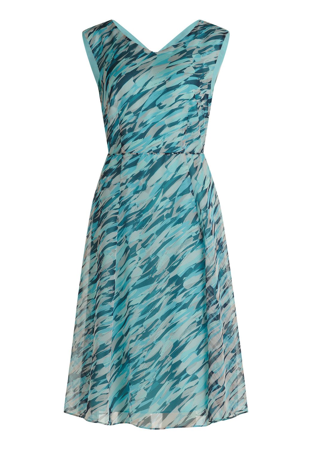 Betty&Co Sommerkleid Kleid Lang ohne Arm, Mint/Nature