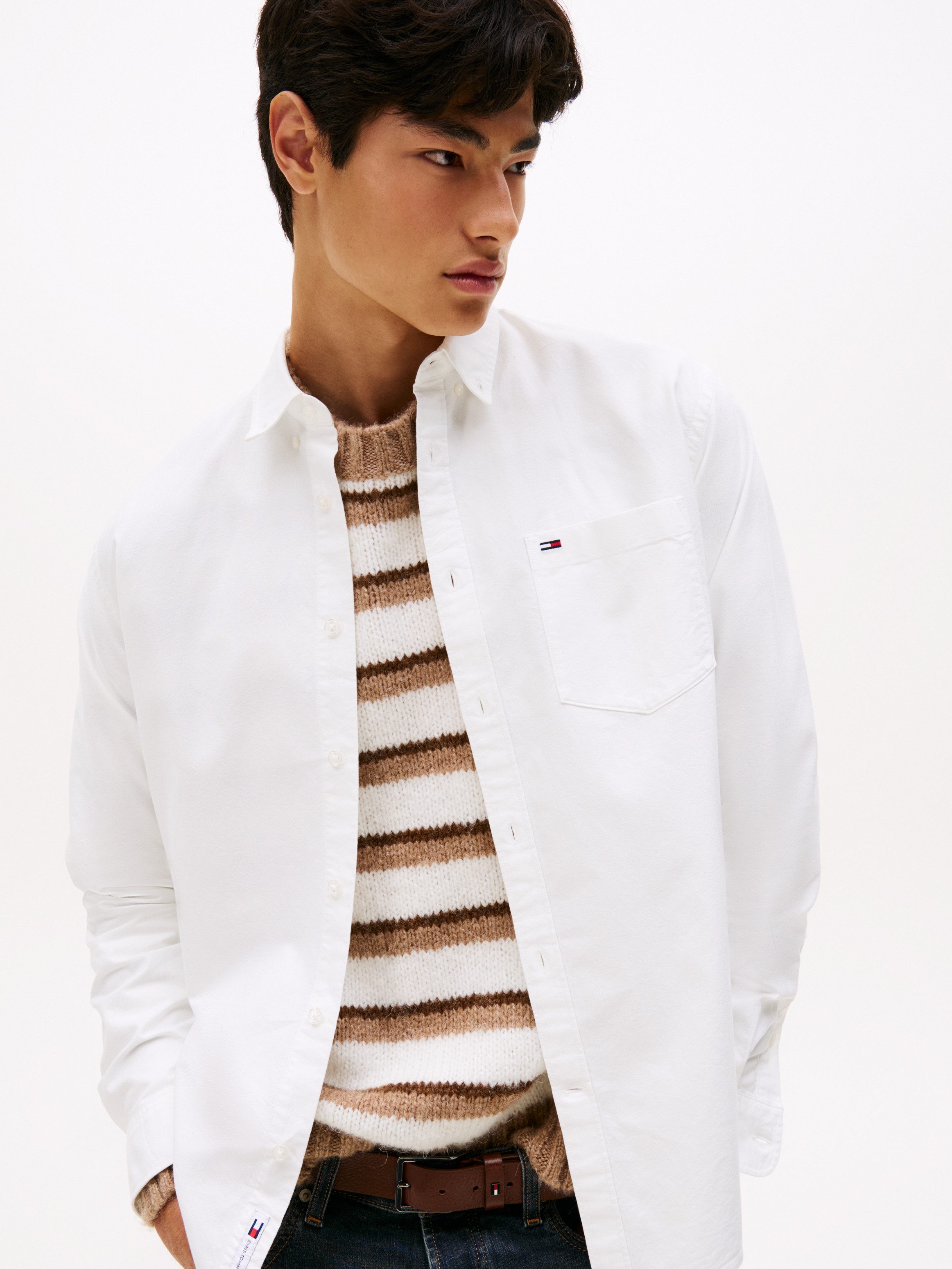 Tommy Jeans Langarmhemd TJM OXFORD relaxed fit, Button-down-Kragen günstig online kaufen