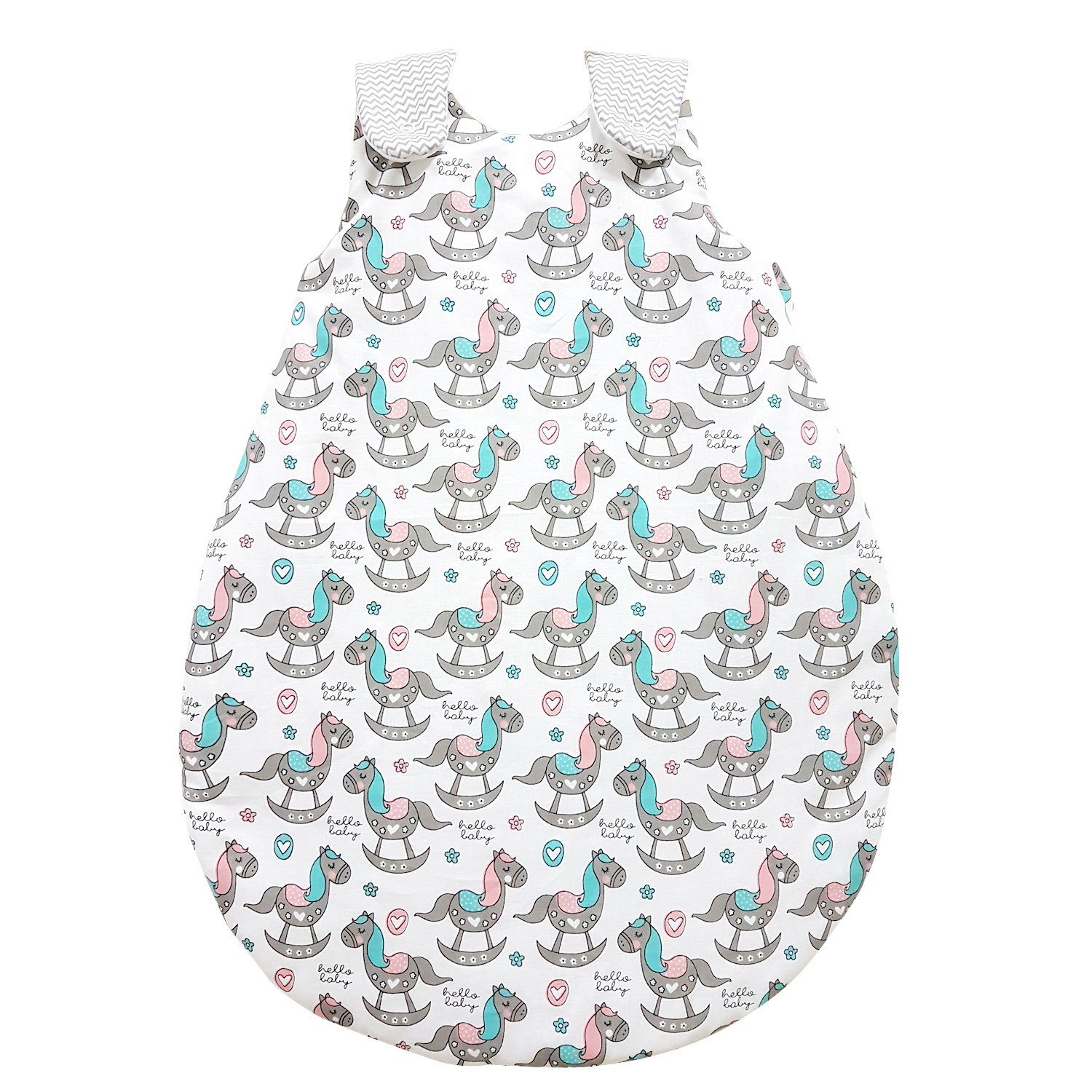 Babyschlafsack Schlafsack für Babys ZICK-ZACK Linie 100% Baumwolle
