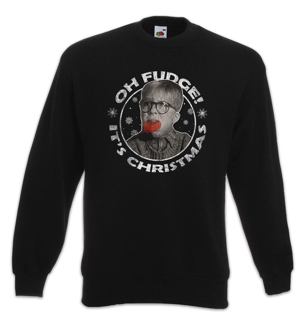Sweatshirt Oh Fudge It´s Christmas Sweatshirt A Fröhliche Weihnachten Story