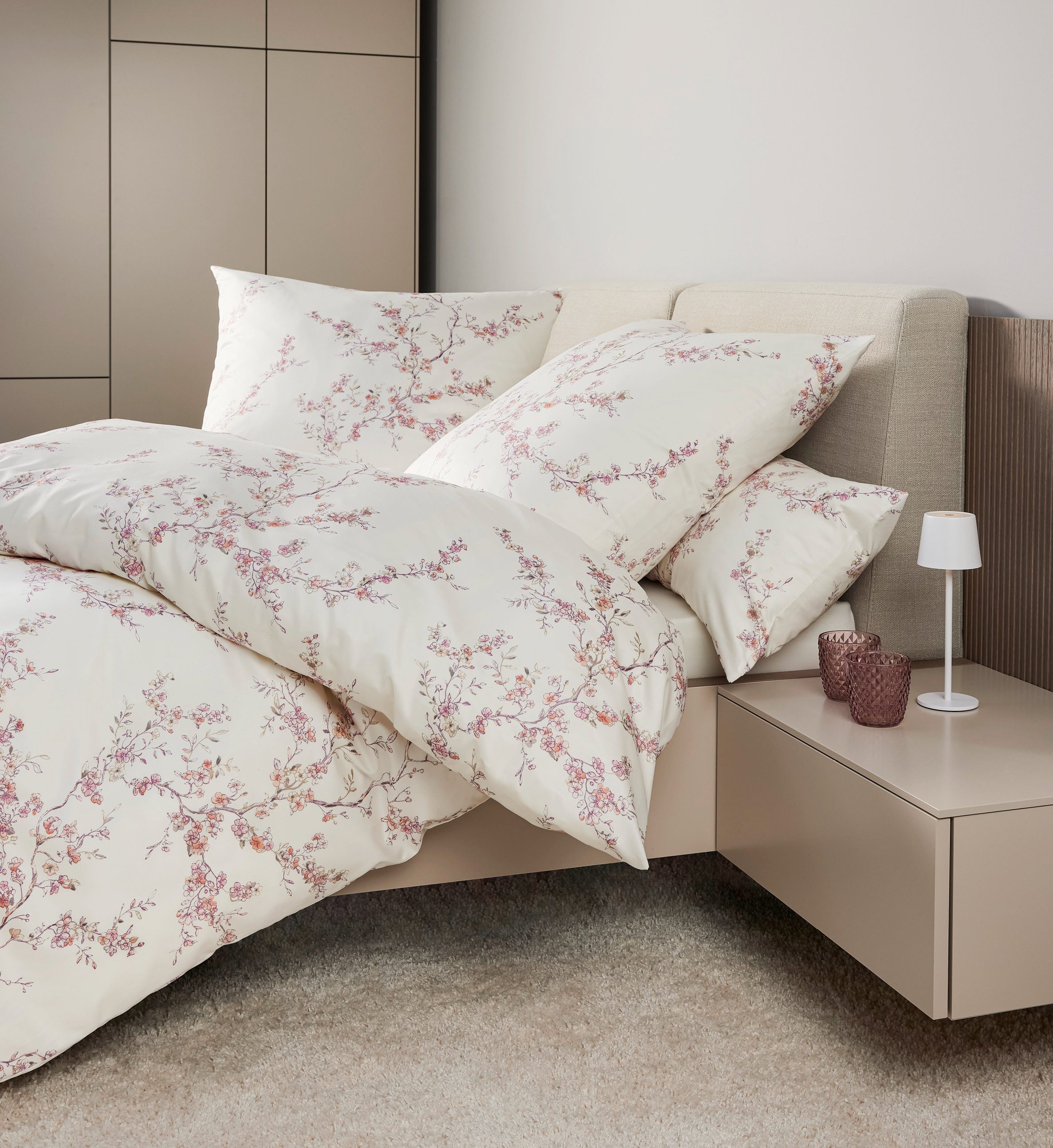 Janine Bettwäsche Carmen 5510455104 06 135X200,80x80, Interlock-Jersey, mit Reißverschluss