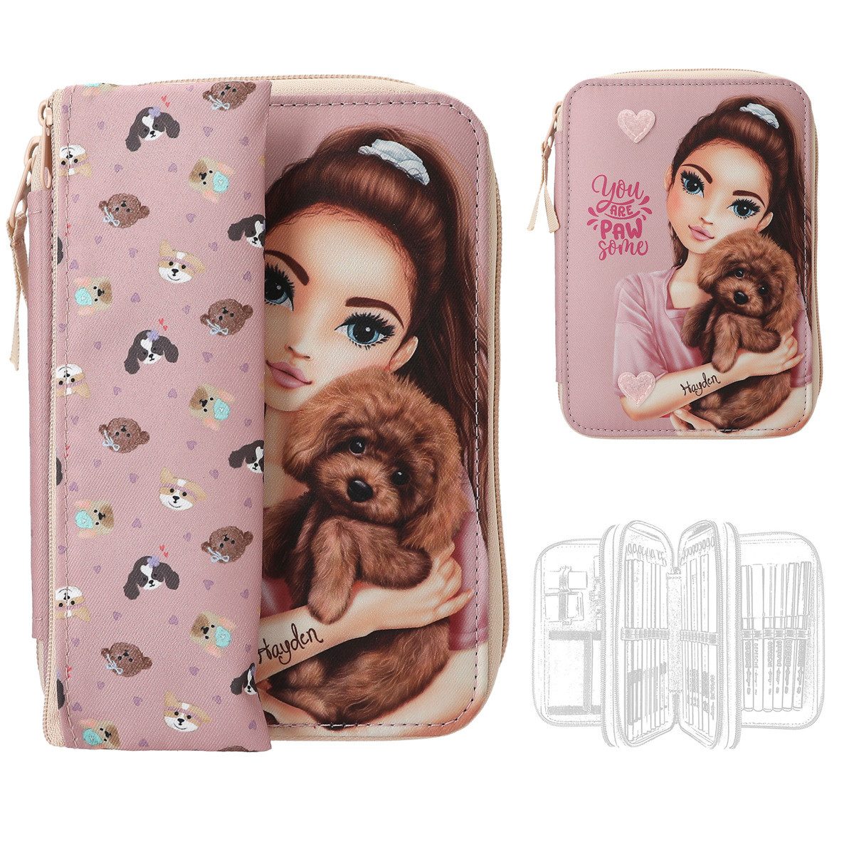 Depesche Federtasche DEPESCHE TOPModel Basic Duo Hund KITTY and DOGGY
