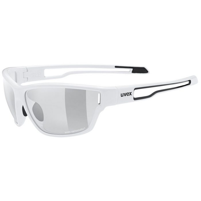 Uvex Sportbrille (1-St) uvex Unisex – Erwachsene sportstyle 806 V Outdoorbrille selbsttönend white/smoke