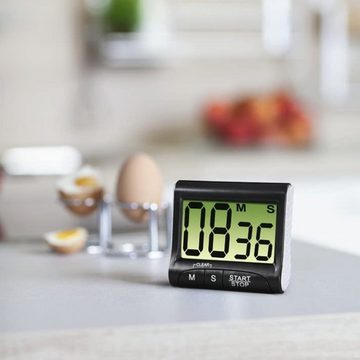 GelldG Intervall-Timer Große Anzeige Digitaler Küchentimer LCD-Display Intervall-Timer (1-St)