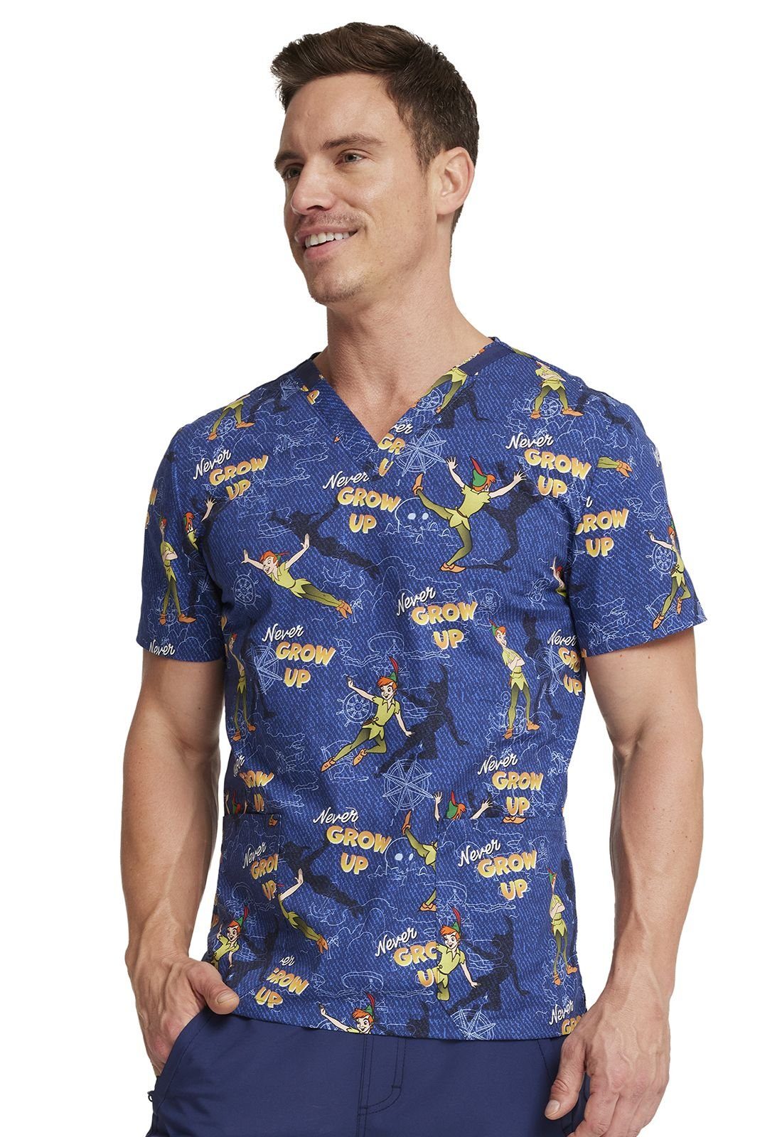 Cherokee Funktionsbluse Bunt bedruckter Unisex Kasack "Peterpan" Kasack mit Motiv