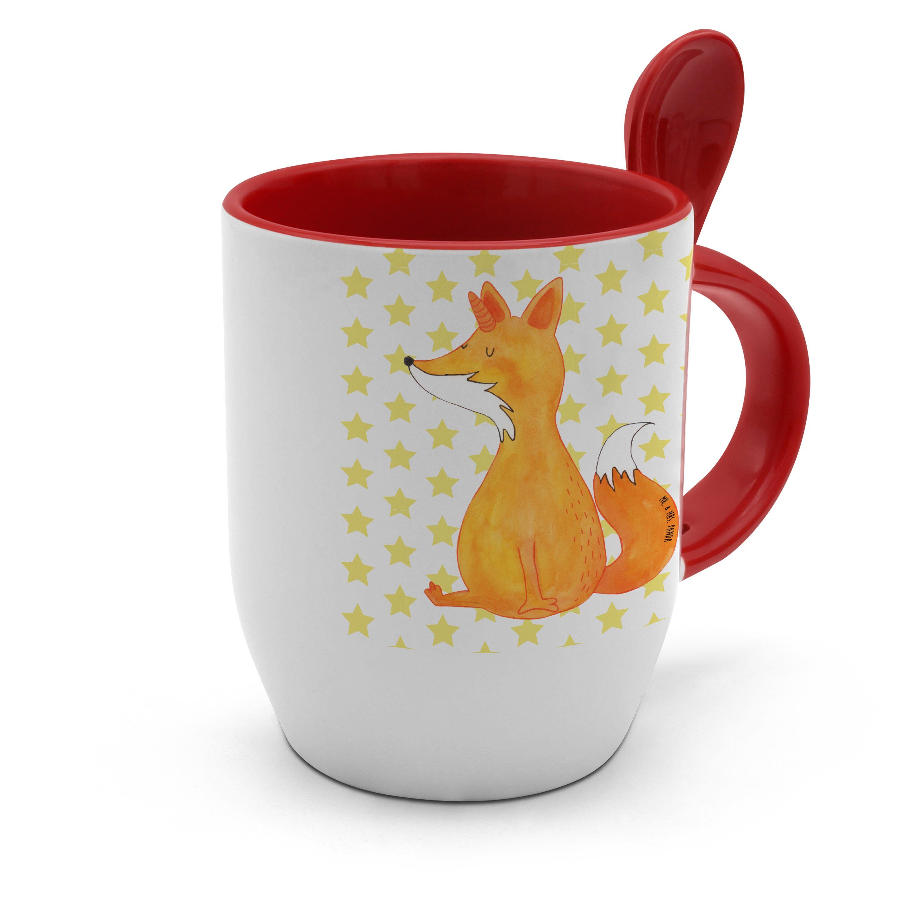 Tasse Weiß & Panda - Tasse, - Tasse, Tassen, Wunsch Fuchshörnchen Geschenk, Mr. Keramik Füchse, Mrs.