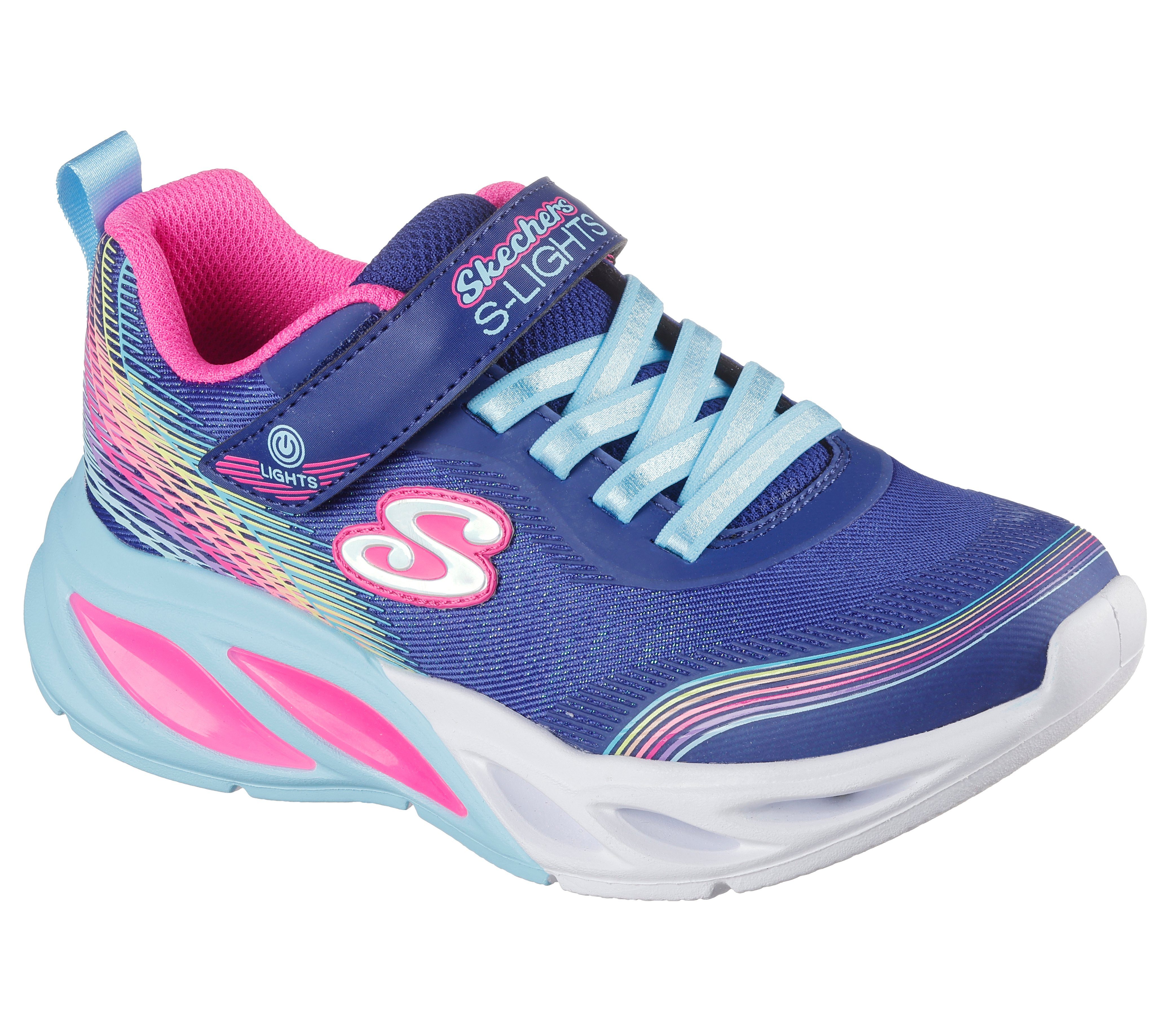 Skechers COSMIC GLOW LIGHTS Sneaker Sportschuh mit Klett, Größenschablone zum Download