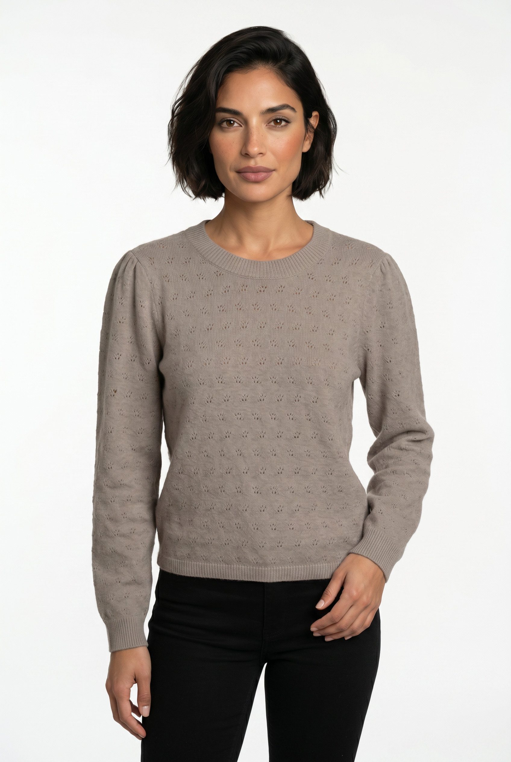 Vero Moda Strickpullover VMDOFFY STITCH LS O-NECK PULLOVER NOOS Materialmix, regular fit