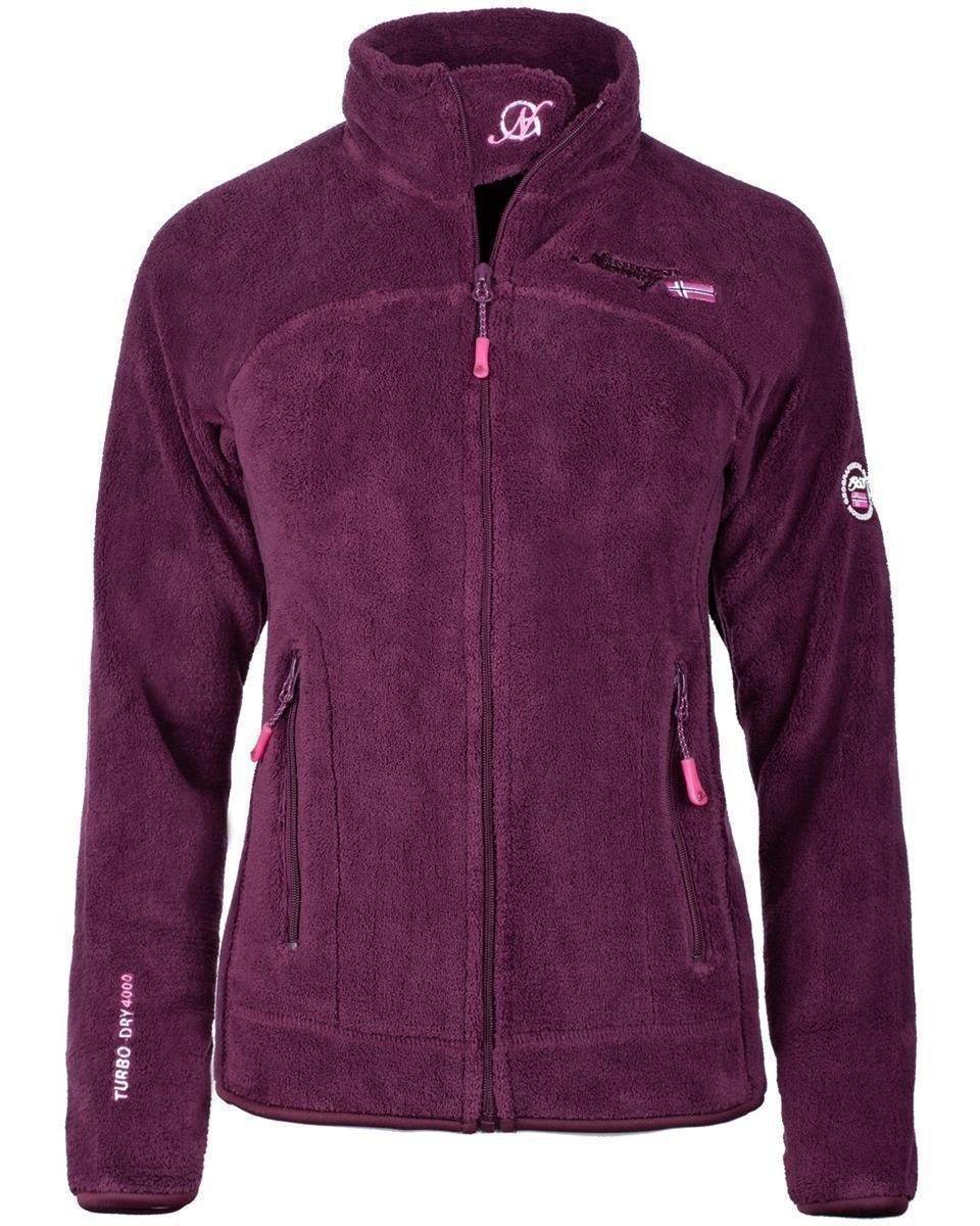 Geographical Norway Fleecejacke Kuschelige Flauschige Outdoor Jacke baupaline (1-St) mit Stehkragen burgundy