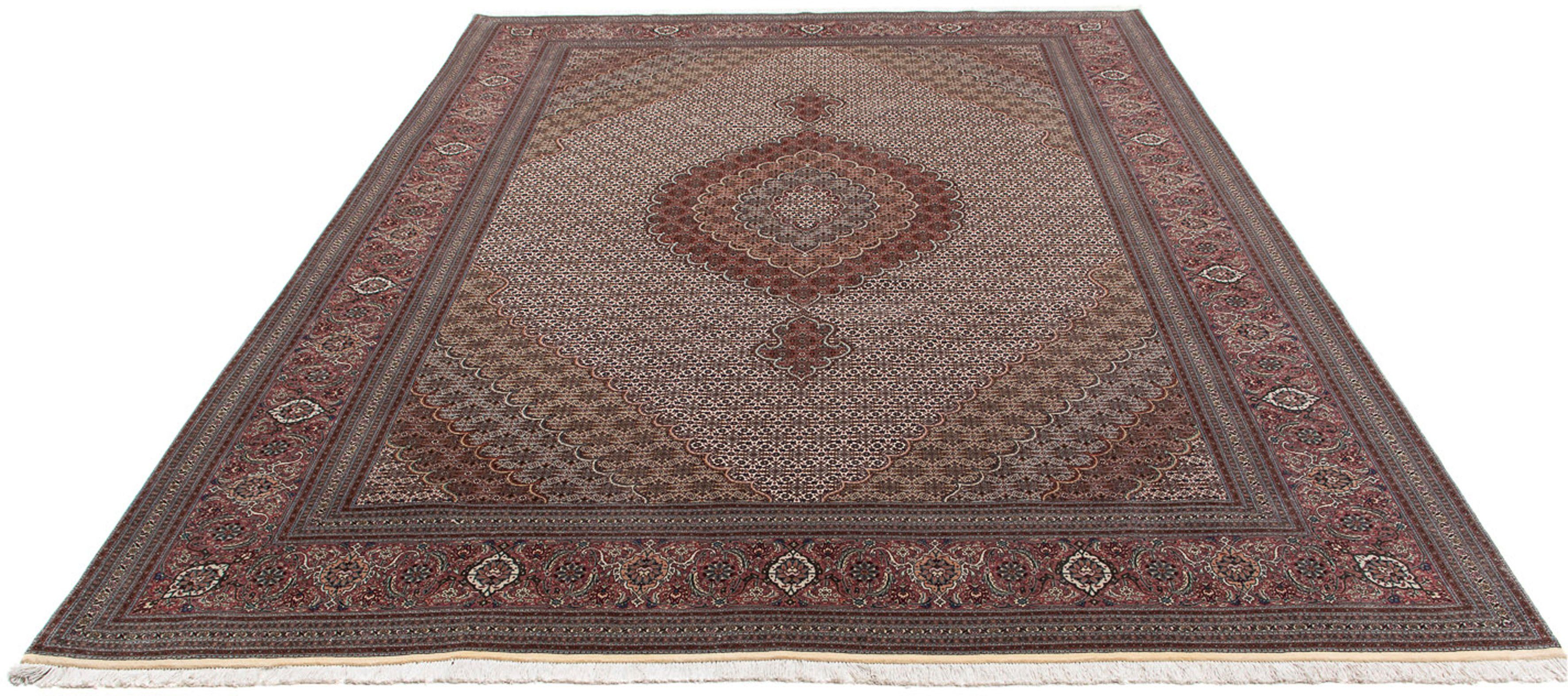 Orientteppich Perser - Täbriz - Royal - 348 x 253 cm - hellbraun, morgenland, rechteckig, Höhe: 7 mm, Wohnzimmer, Handgeknüpft, Einzelstück mit Zertifikat