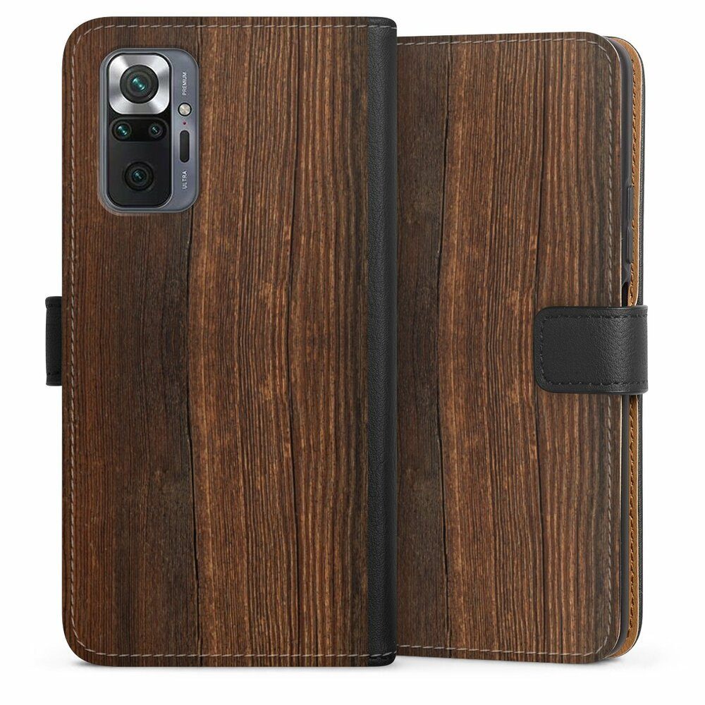 DeinDesign Handyhülle Nussbaum Holzoptik Holz Nußbaum Holzlook, Xiaomi  Redmi Note 10 Pro Hülle Handy Flip Case Wallet Cover