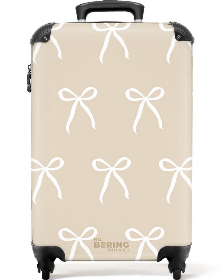 NoBoringSuitcases.com© Hartschalen-Trolley Muster der Schleifen 55x35x20cm, Reisetasche mit Rollen, Koffer Handgepäck Flugzeug