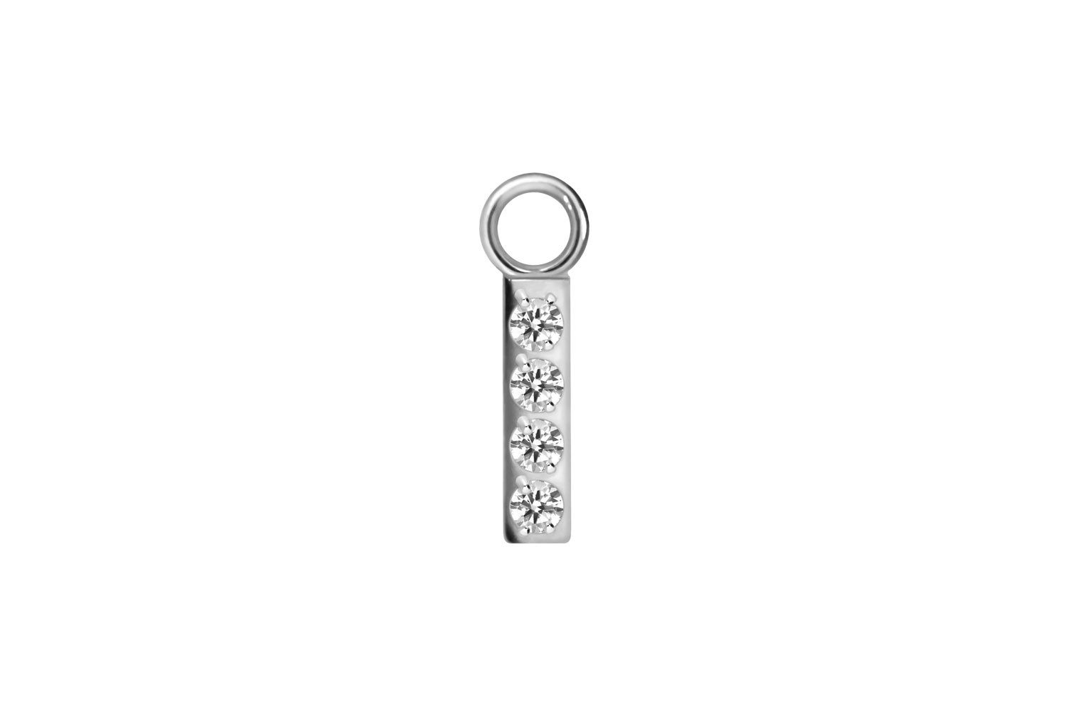 PIERCINGLINE Piercing-Set Chirurgenstahl Anhänger für Clicker KRISTALLBALKEN (Piercing-Anhänger, 1-tlg)